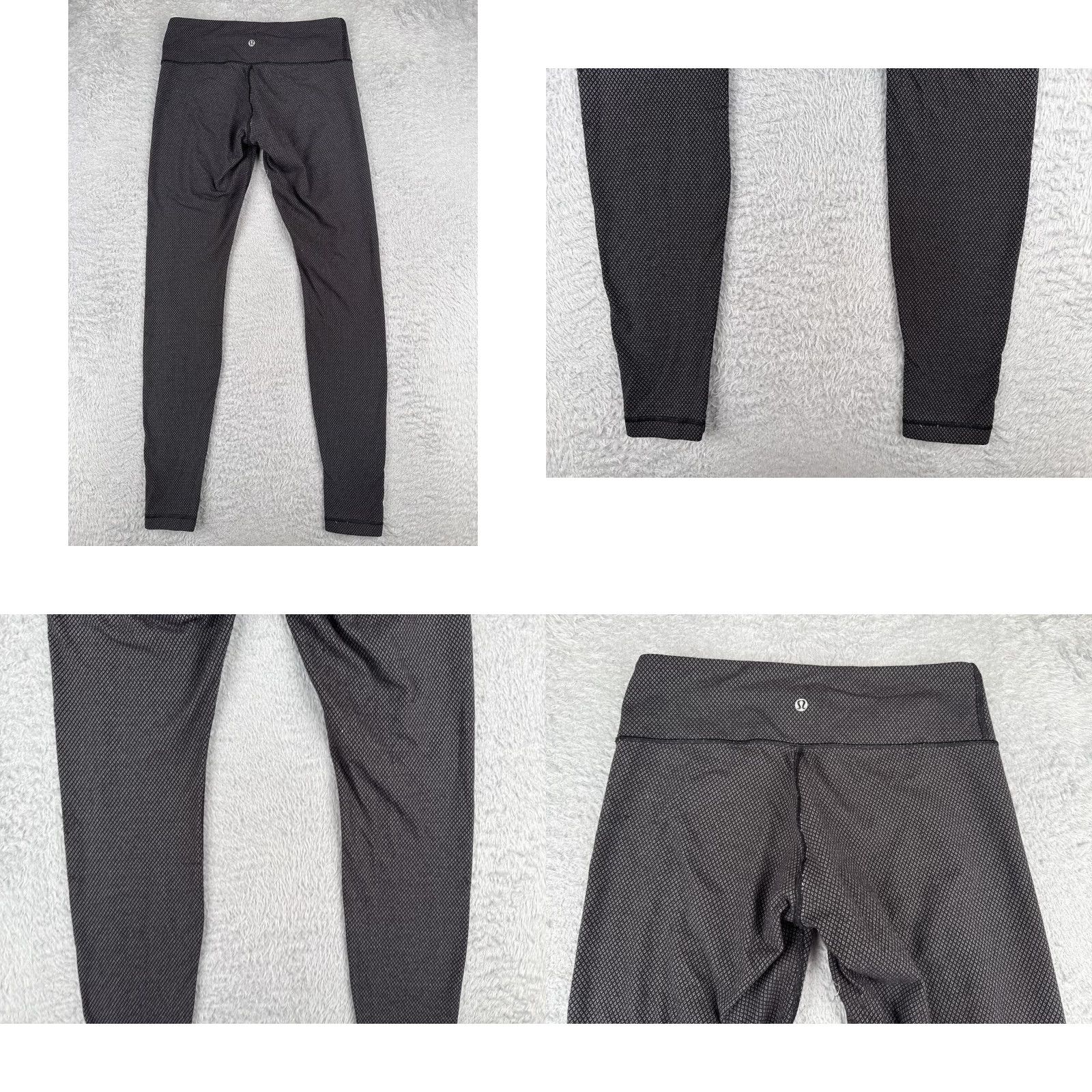 Lululemon Lululemon Wunder Under Pant Women 8 Gray Print Roll Down Diamond Dot Leggings Skinny Inseam 30 in Activewear Yoga Size 30" / US 8 / IT 44 - 9 Thumbnail