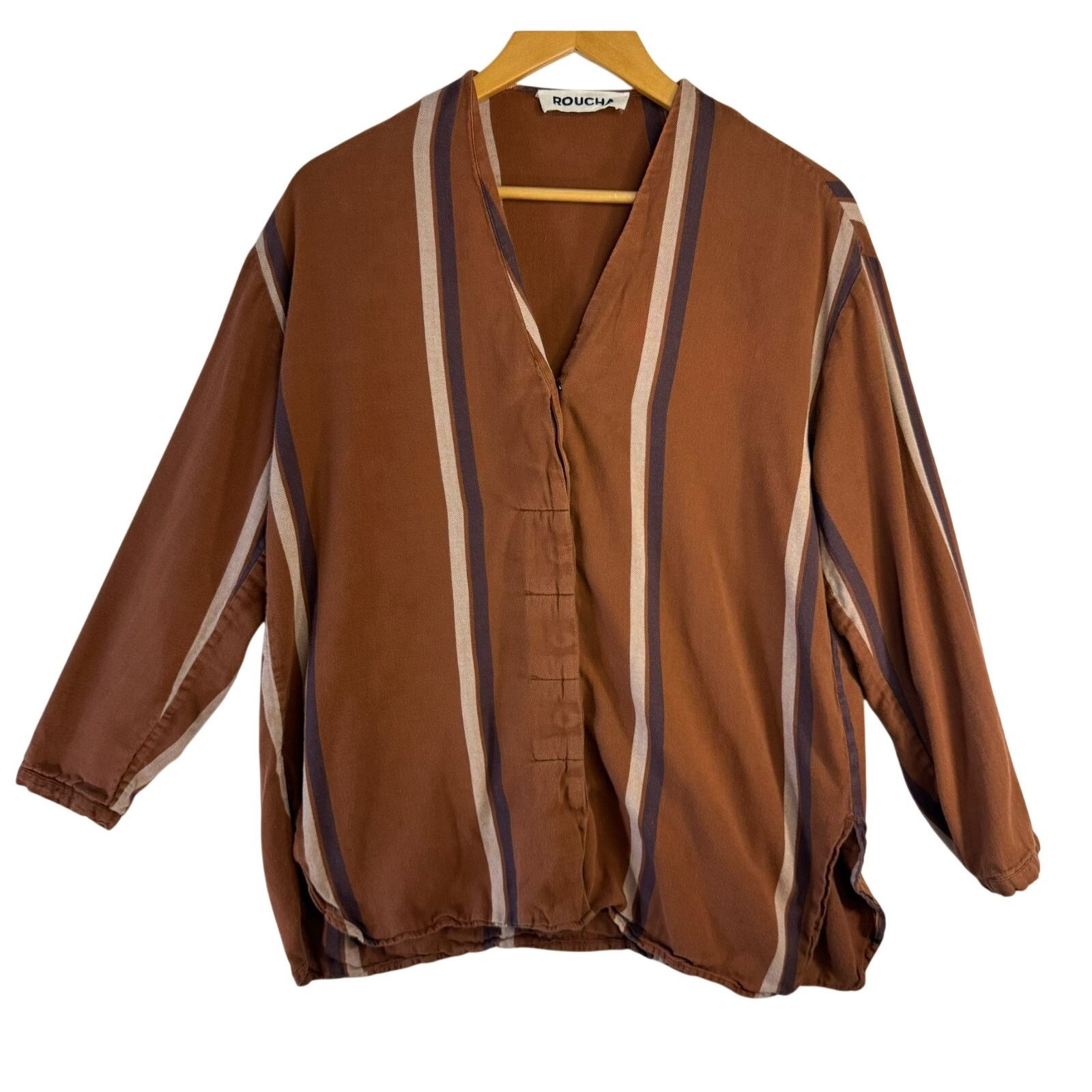 Rock Revival Roucha Striped Blouse Long Sleeve size BB (6-8) Size S / US 4 / IT 40 - 2 Thumbnail