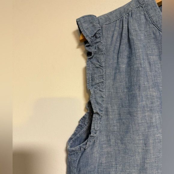 Joie Joie Sleeveless Chambray Ruffle Blouse Size S Size S / US 4 / IT 40 - 4 Thumbnail