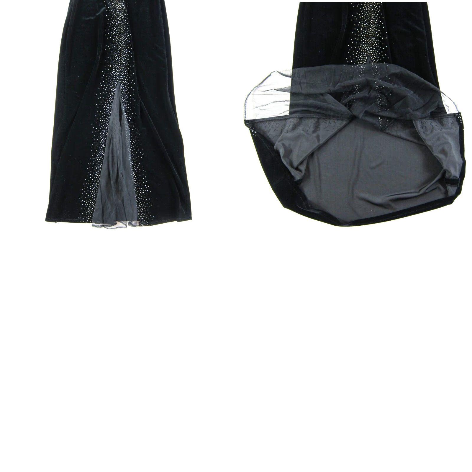 Velvet Vtg 90s Prom Velvet Beaded Stretch Dress Dave & Johnny Laura Ryner Evening 7/8 Size M / US 6-8 / IT 42-44 - 8 Thumbnail