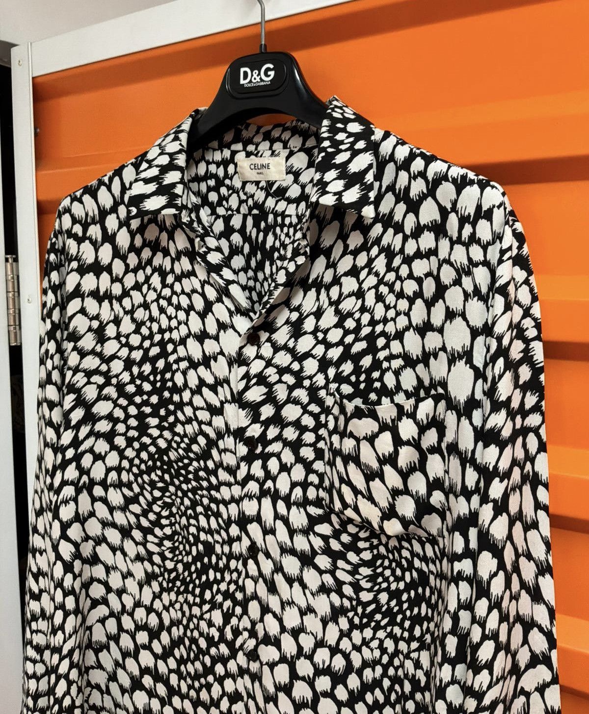 Celine Celine Shirt Abstract Feather Print Buttons Up size 42 Size M / US 6-8 / IT 42-44 - 2 Thumbnail