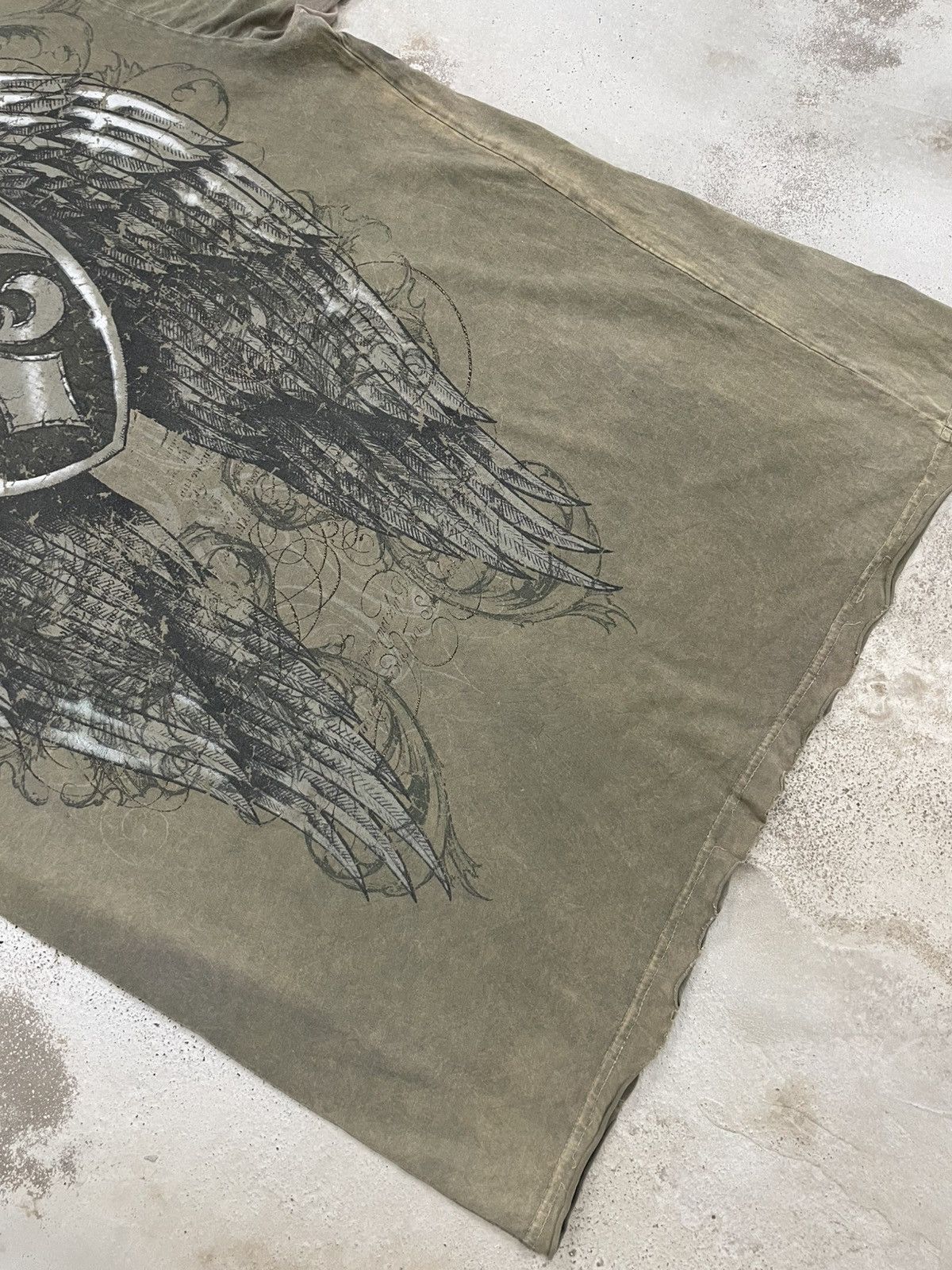 14th Addiction Affliction Distressed Thrash Gothic Punk Angel Wing USA Tee Size US XXL / EU 58 / 5 - 17 Thumbnail