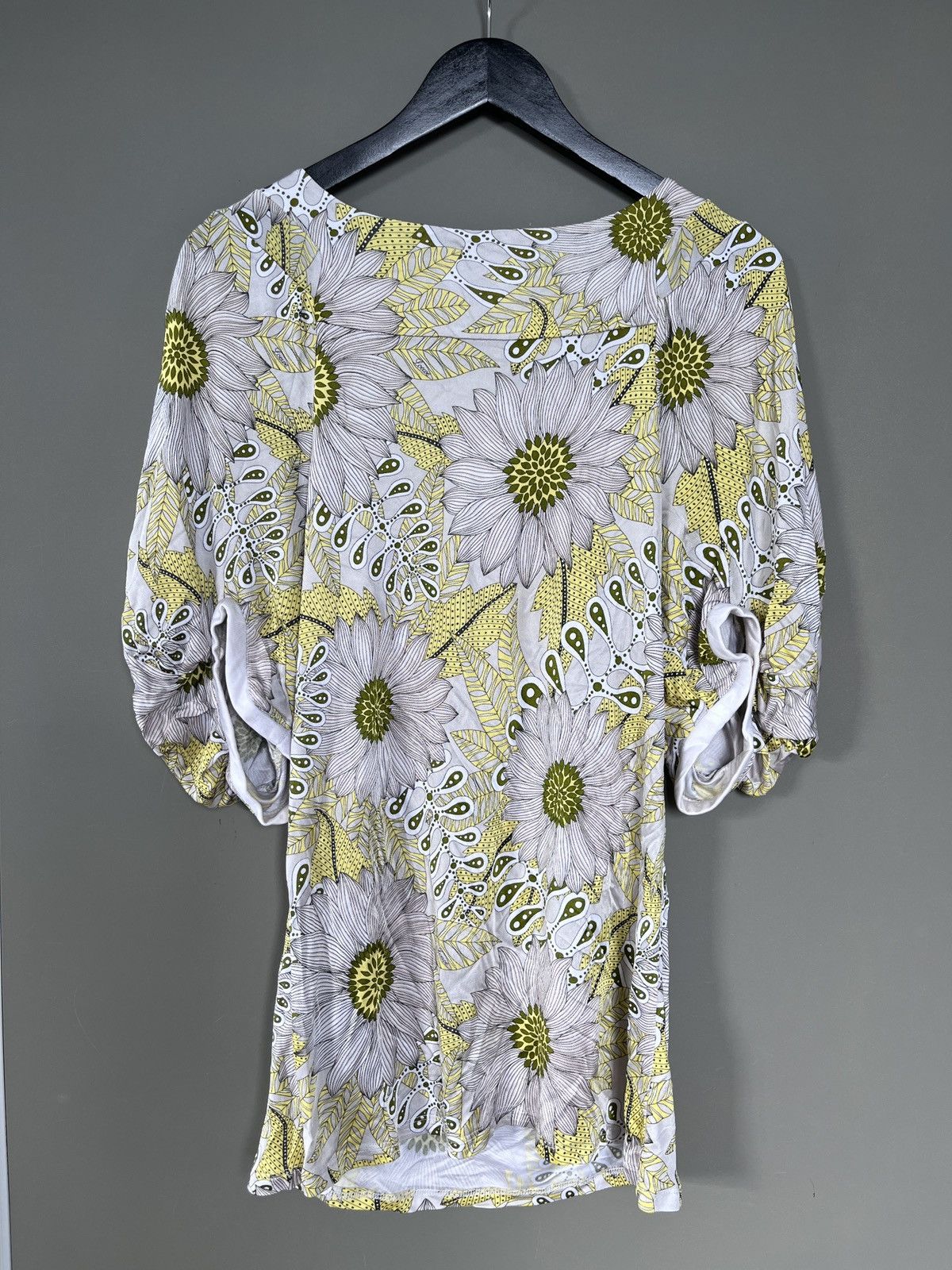 Loewe 90's Loewe Floral Viscose Short Dress Blouse Size L / US 10 / IT 46 - 16 Thumbnail