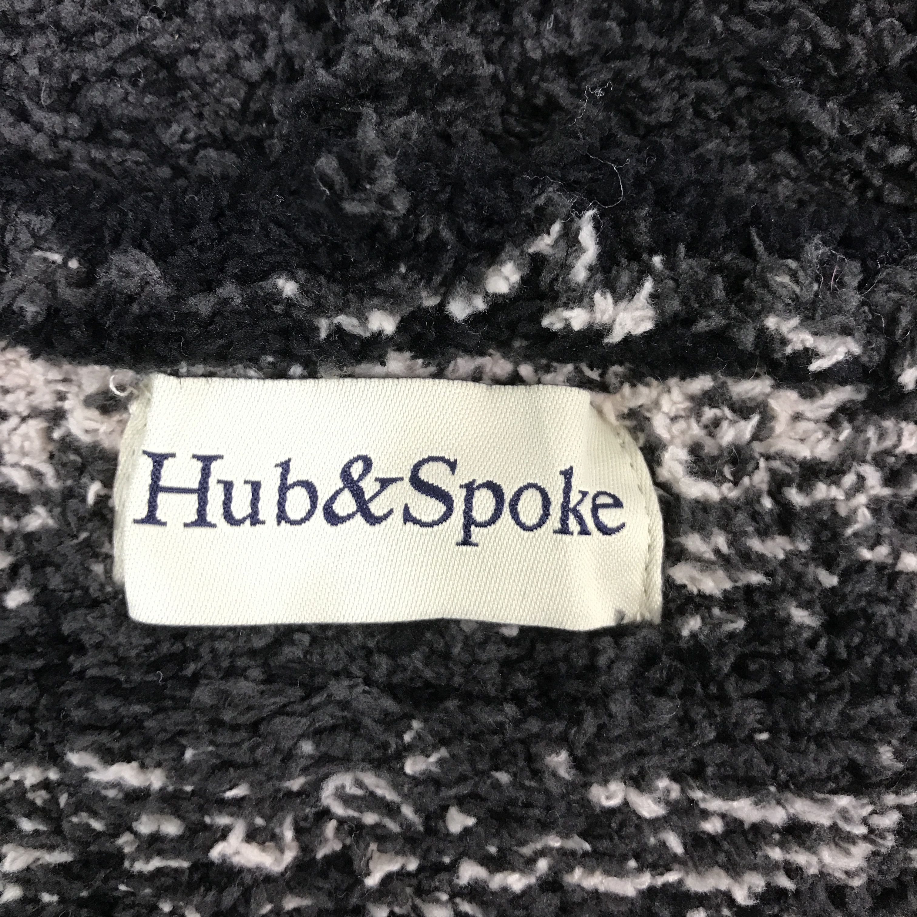 Japanese Brand JAPAN STRIPED HUB SPOKE ZIPPER HOODIES KNITWEAR JACKET Size US M / EU 48-50 / 2 - 11 Thumbnail