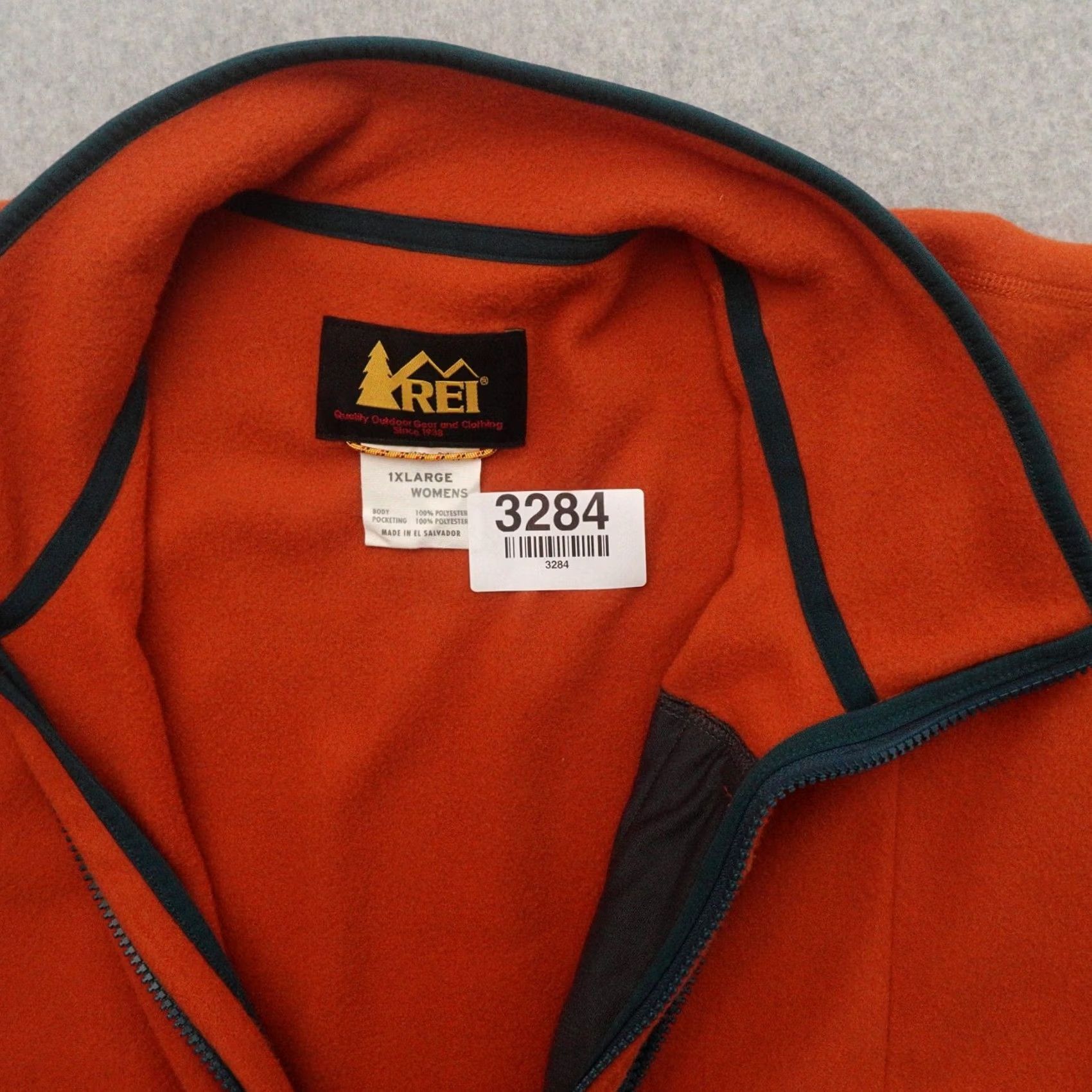 Vintage VINTAGE REI Jacket Womens 1XL Orange Full Zip Fleece with Pockets Outdoor 26x25 Size XL / US 12-14 / IT 48-50 - 3 Thumbnail