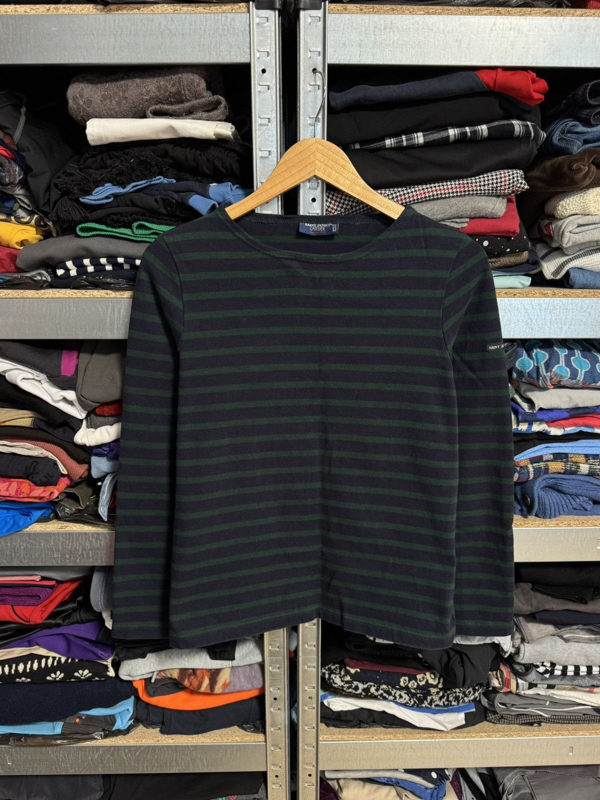 Saint James Saint James Striped Long Sleeve Sweatshirt Kurt Cobain Sz S Size S / US 4 / IT 40 - 1 Thumbnail