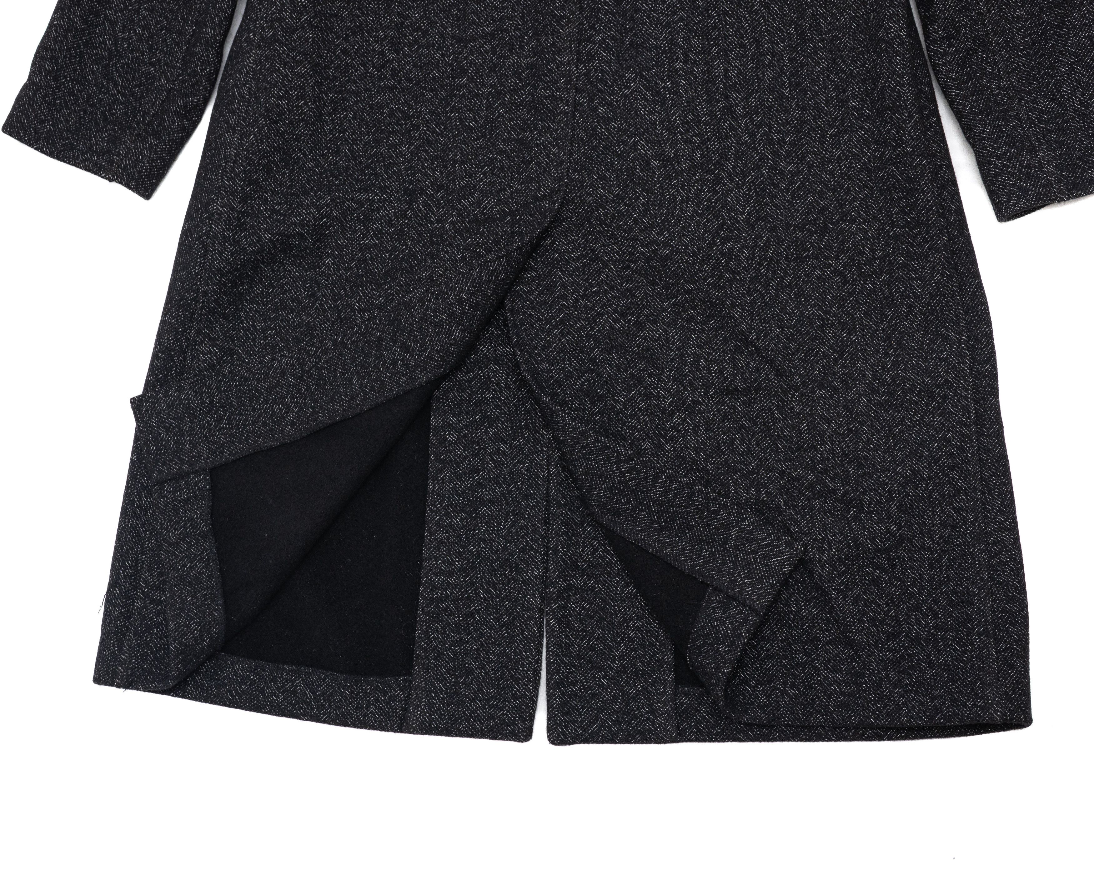 Emporio Armani EMPORIO ARMANI 2005 Wool Coat w Velvet Stand-Up Collar Size US L / EU 52-54 / 3 - 5 Thumbnail