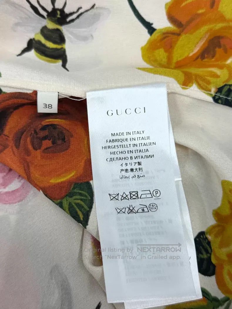 Gucci Gucci Bee flower silk print sleeveless Size XS / US 0-2 / IT 36-38 - 5 Thumbnail