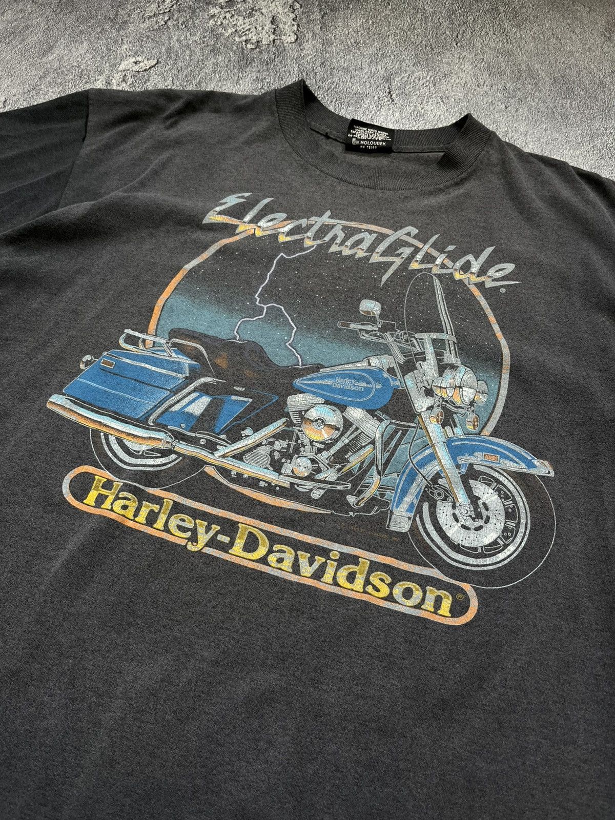 Harley Davidson × Vintage Harley Davidson Electra Glide Vintage T-Shirt Tee 1991 Size US XL / EU 56 / 4 - 2 Thumbnail