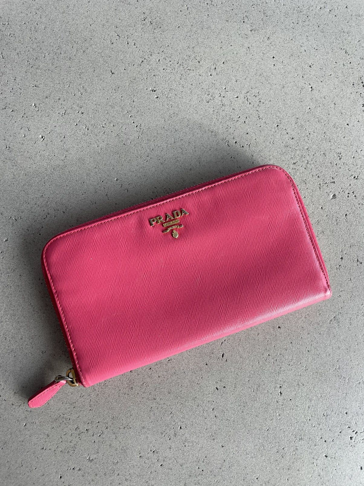 Prada Prada Saffiano Leather Zippy Wallet Size ONE SIZE - 1 Thumbnail