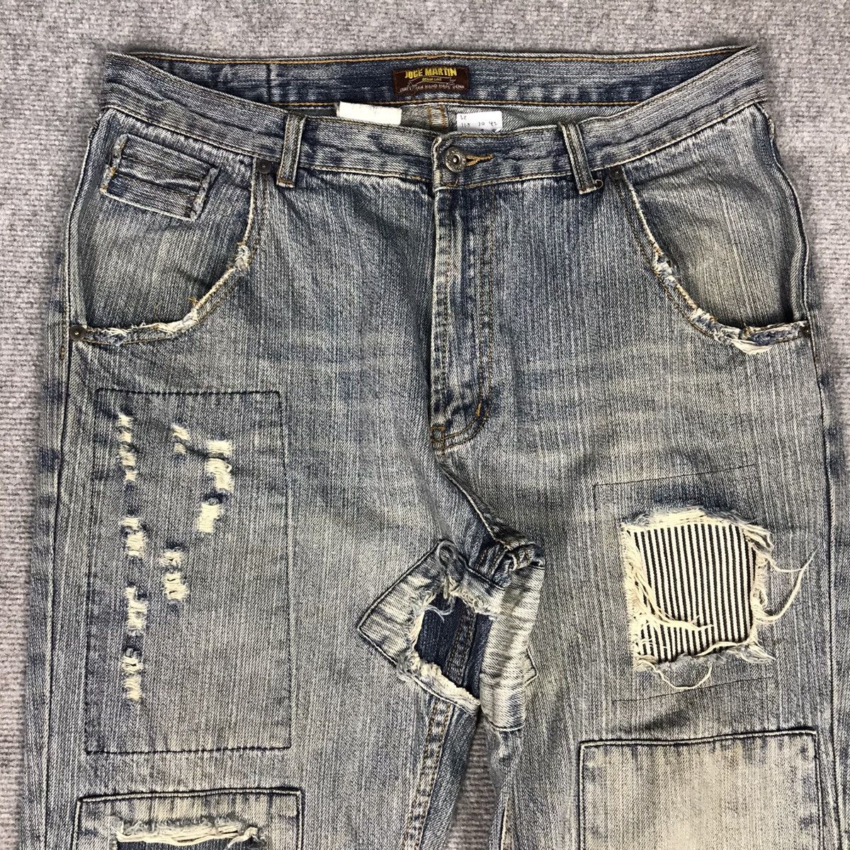 Japanese Brand JOGE MARTIN BAGGY DENIM PATCHWORK DISTRESSED JEANS PANTS Size US 32 / EU 48 - 3 Thumbnail