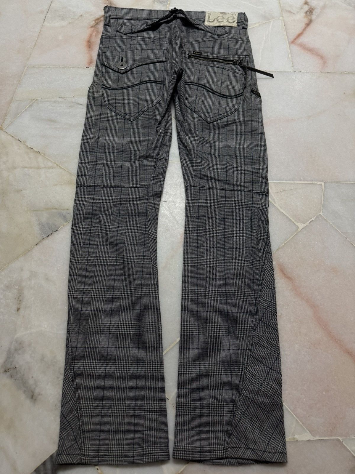 Lee RARE VINTAGE LEE COWBOY TARTAN ZIPPER CARGO BUCKLE BACK Size US 29 - 13 Thumbnail