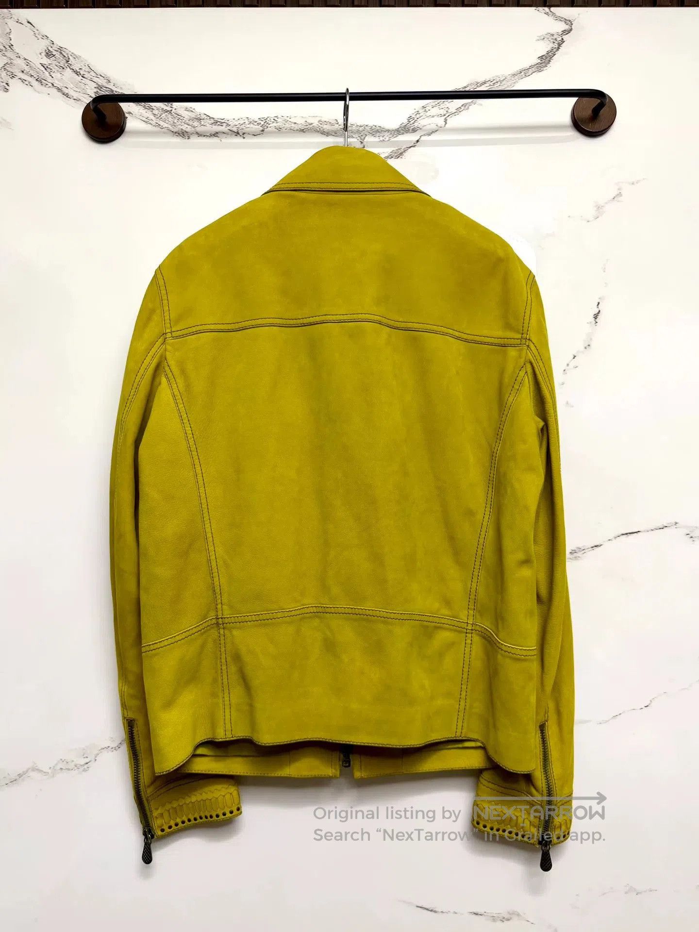 Bottega Veneta Bottega Veneta Yellow Suede Jacket. Size L / US 10 / IT 46 - 4 Thumbnail