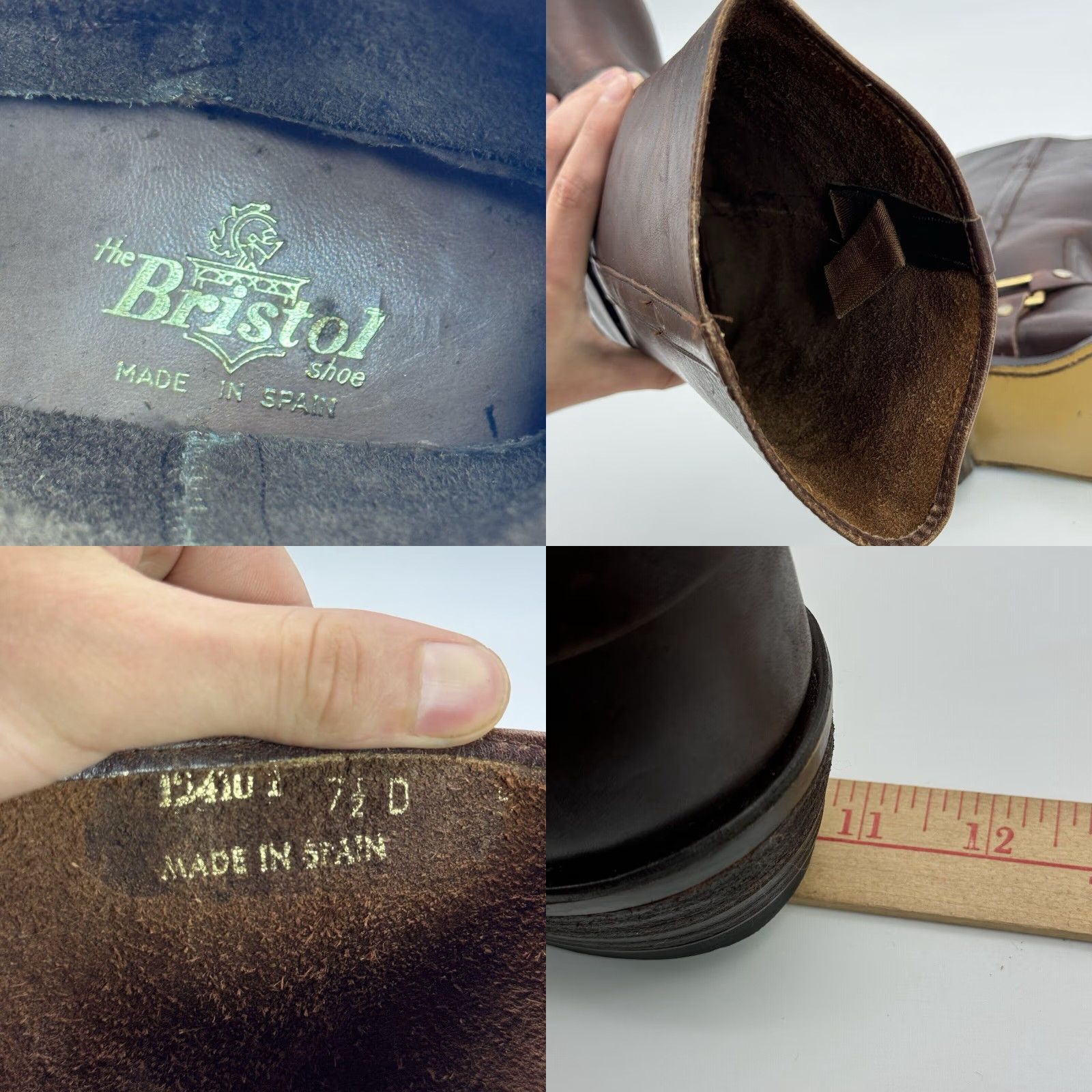 Vintage VINTAGE BRISTOL BIKER BOOTS 7.5 D BROWN LEATHER 1970s ROCKABILLY MADE IN SPAIN Size US 8 / EU 41 - 8 Thumbnail
