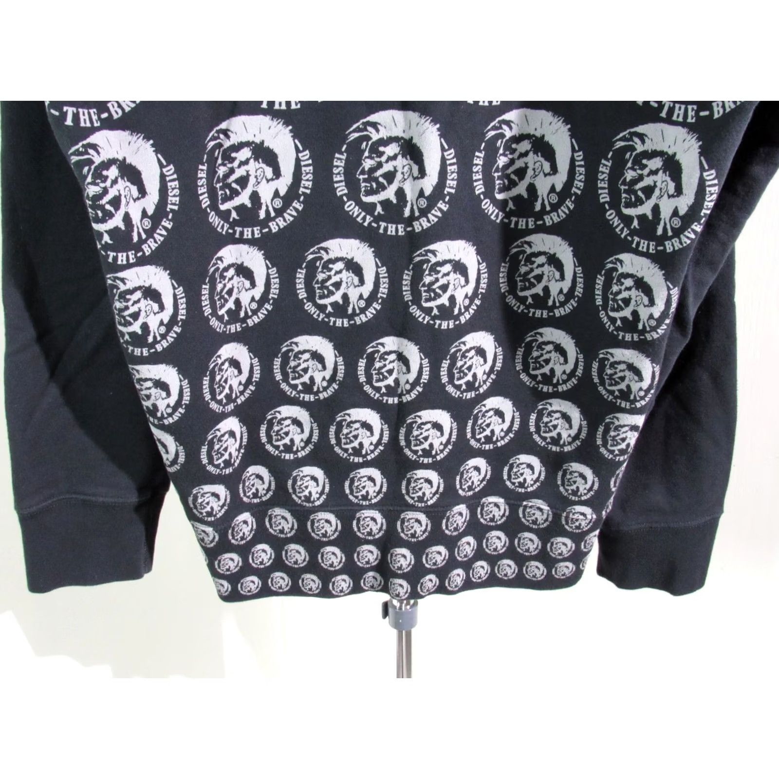 Diesel DIESEL Agnes Man "Only The Brave" Black Pullover Hoodie Sweatshirt Men's 2XL Hoodie Regular Mens Logo Black 2XL Size US XXL / EU 58 / 5 - 7 Thumbnail