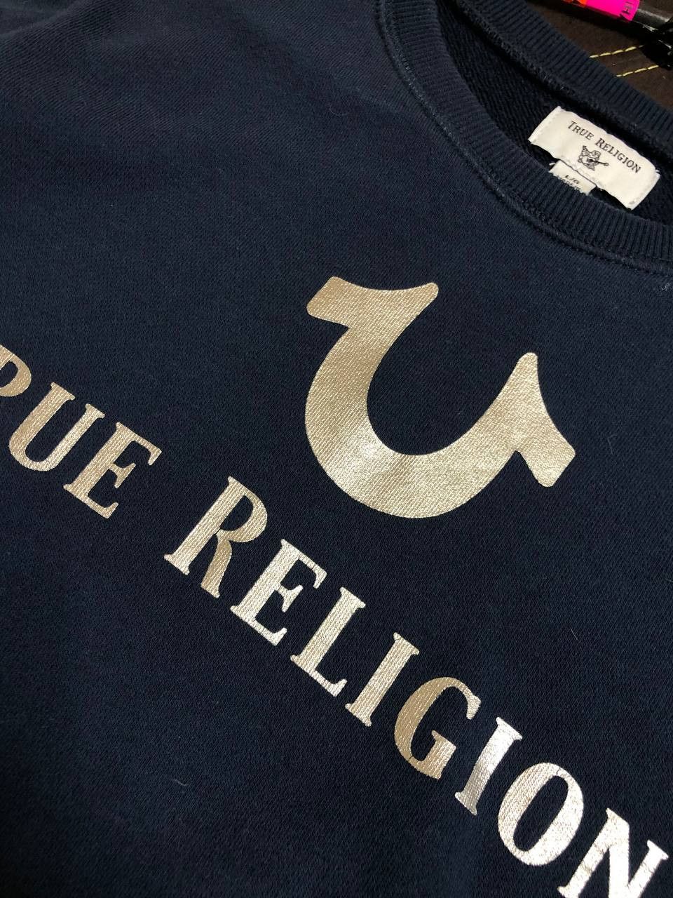 True Religion True Religion Womens Blue Sleeve Cropped Sweater Size L / US 10 / IT 46 - 5 Thumbnail