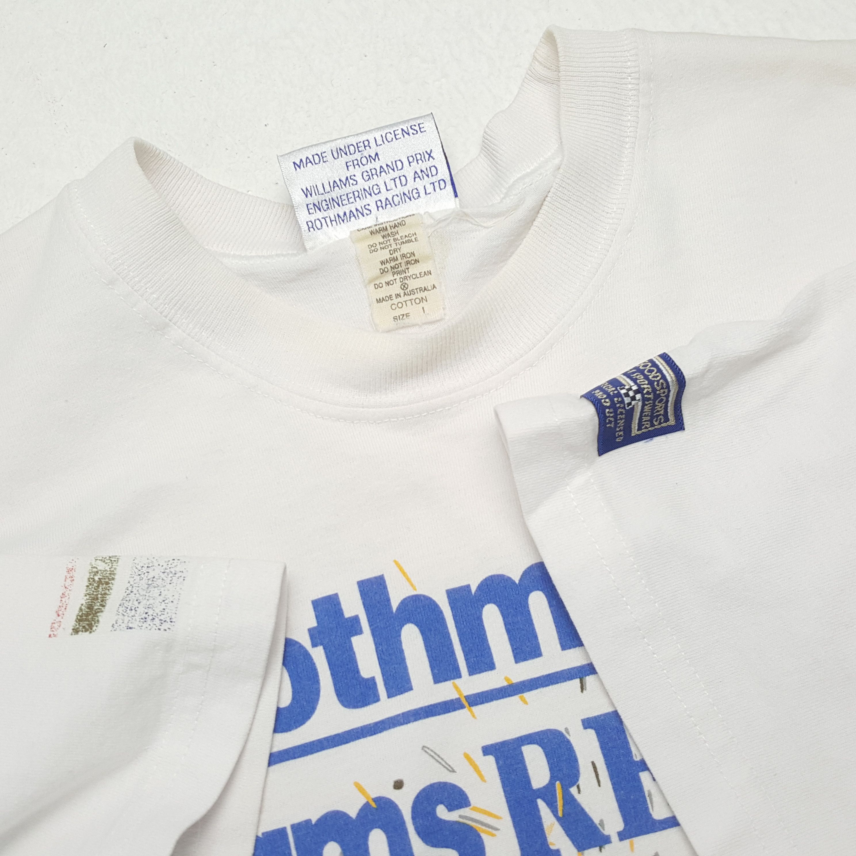 Vintage Formula 1 ROTHMANS WILLIAM RENAULT F1 Rare Tshirt Size US L / EU 52-54 / 3 - 7 Thumbnail