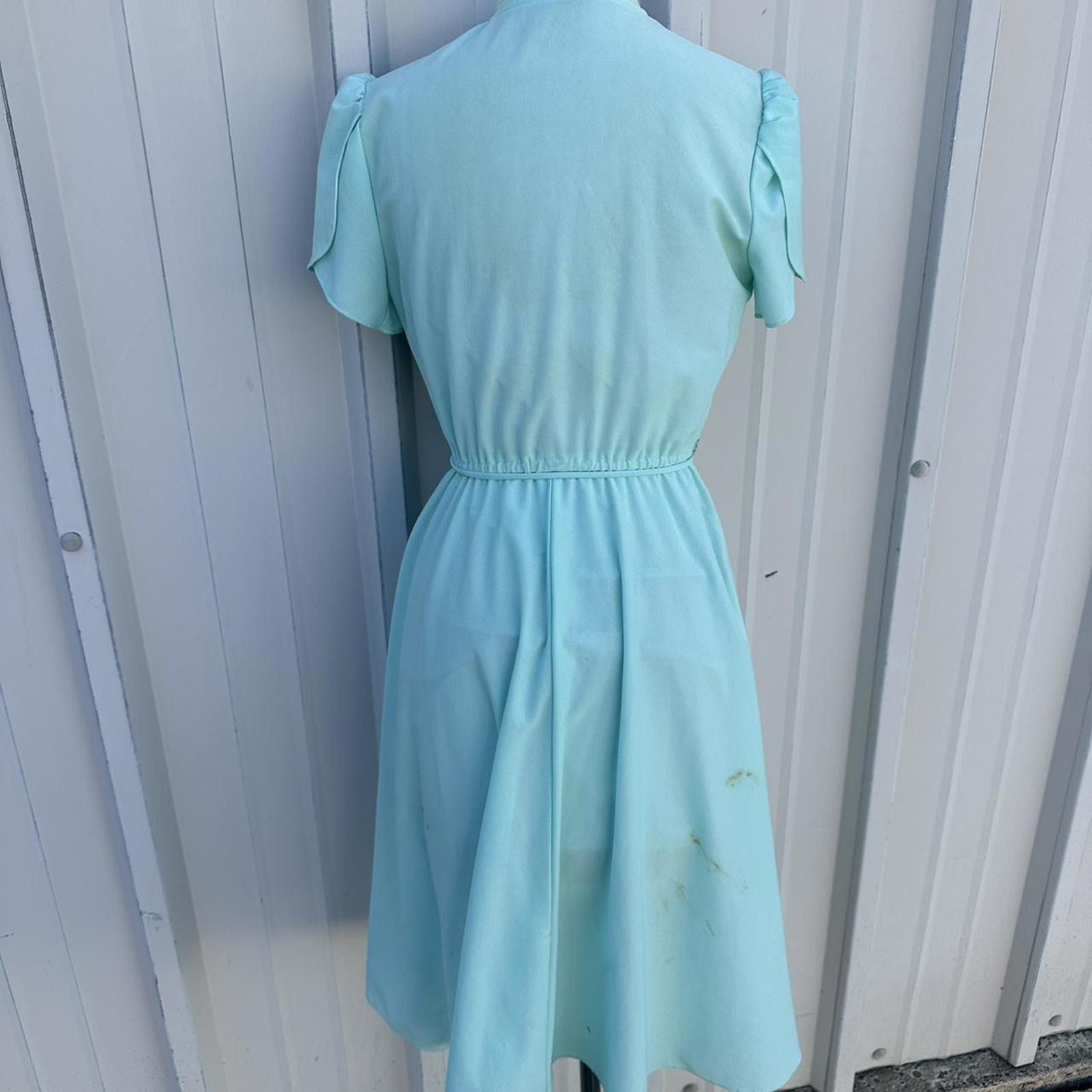 Other Teal blue vintage 50s midi dress #mididress Size S / US 4 / IT 40 - 3 Thumbnail