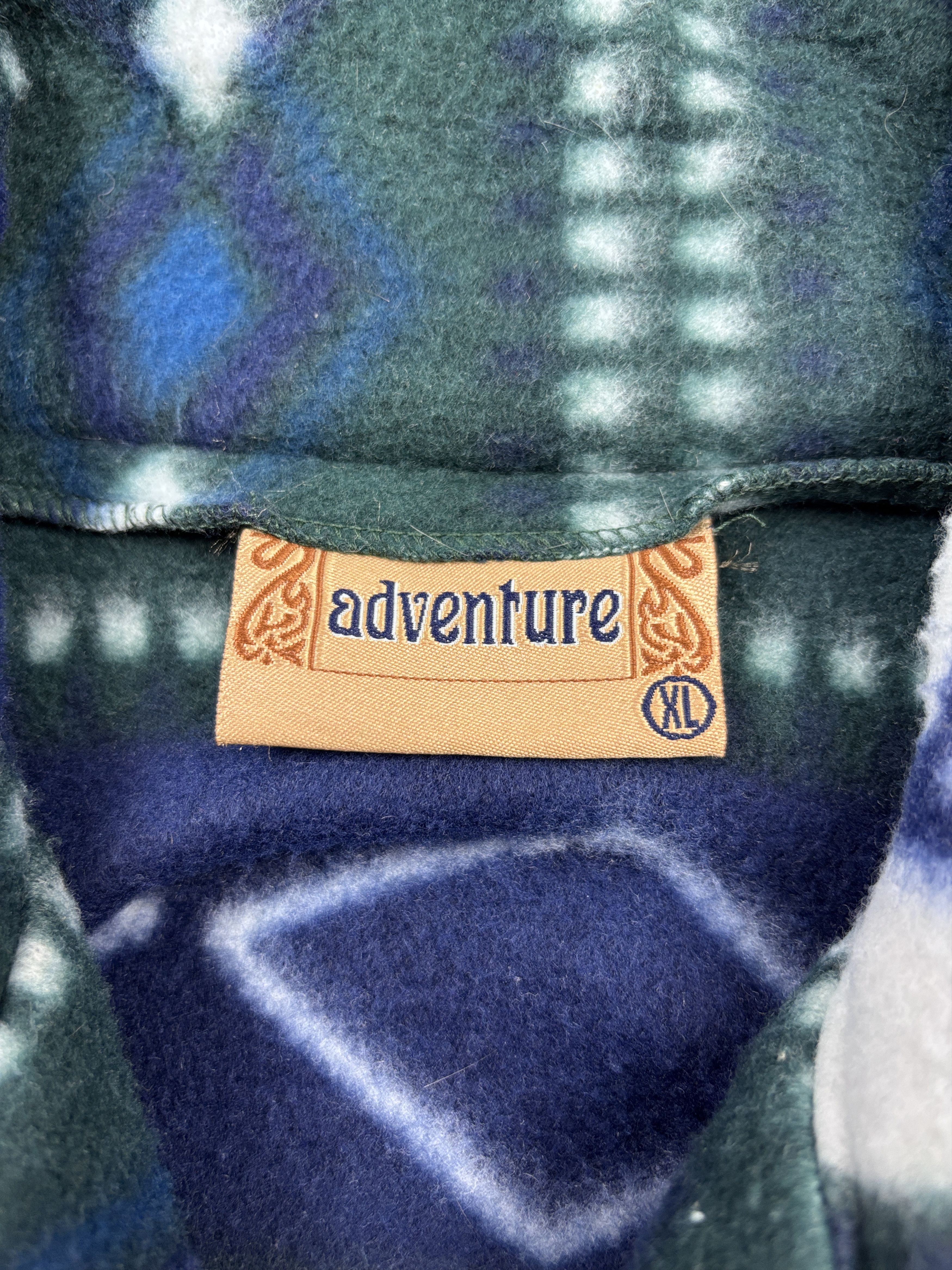 Polartec × Vintage 90s Adventure Abstract Fleece Sweater Geometric Pullover XL Size US XL / EU 56 / 4 - 7 Thumbnail