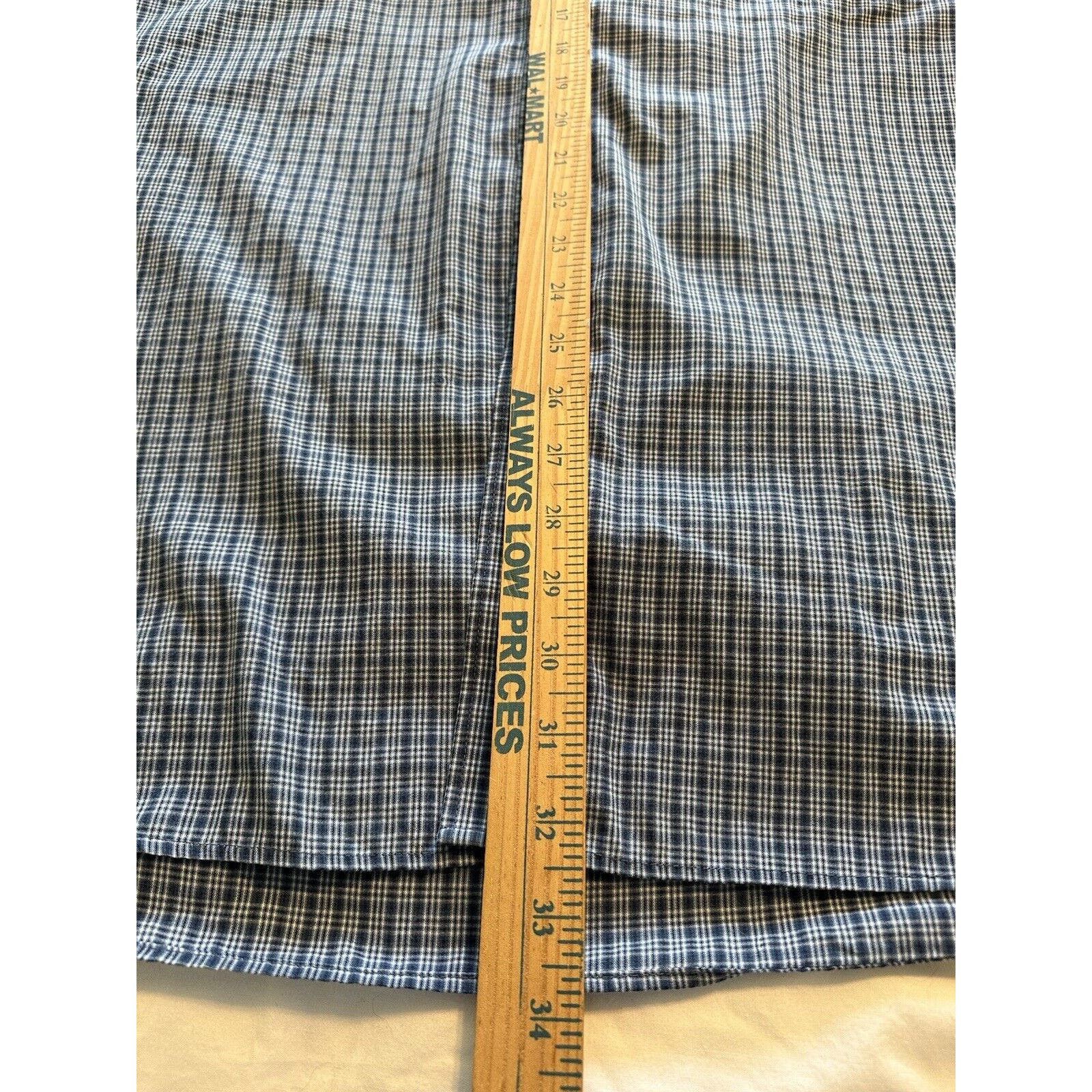 Van Heusen Van Heusen Button Shirt NoWrinkle Blue/Black/White Check XXL Size US XXL / EU 58 / 5 - 8 Thumbnail