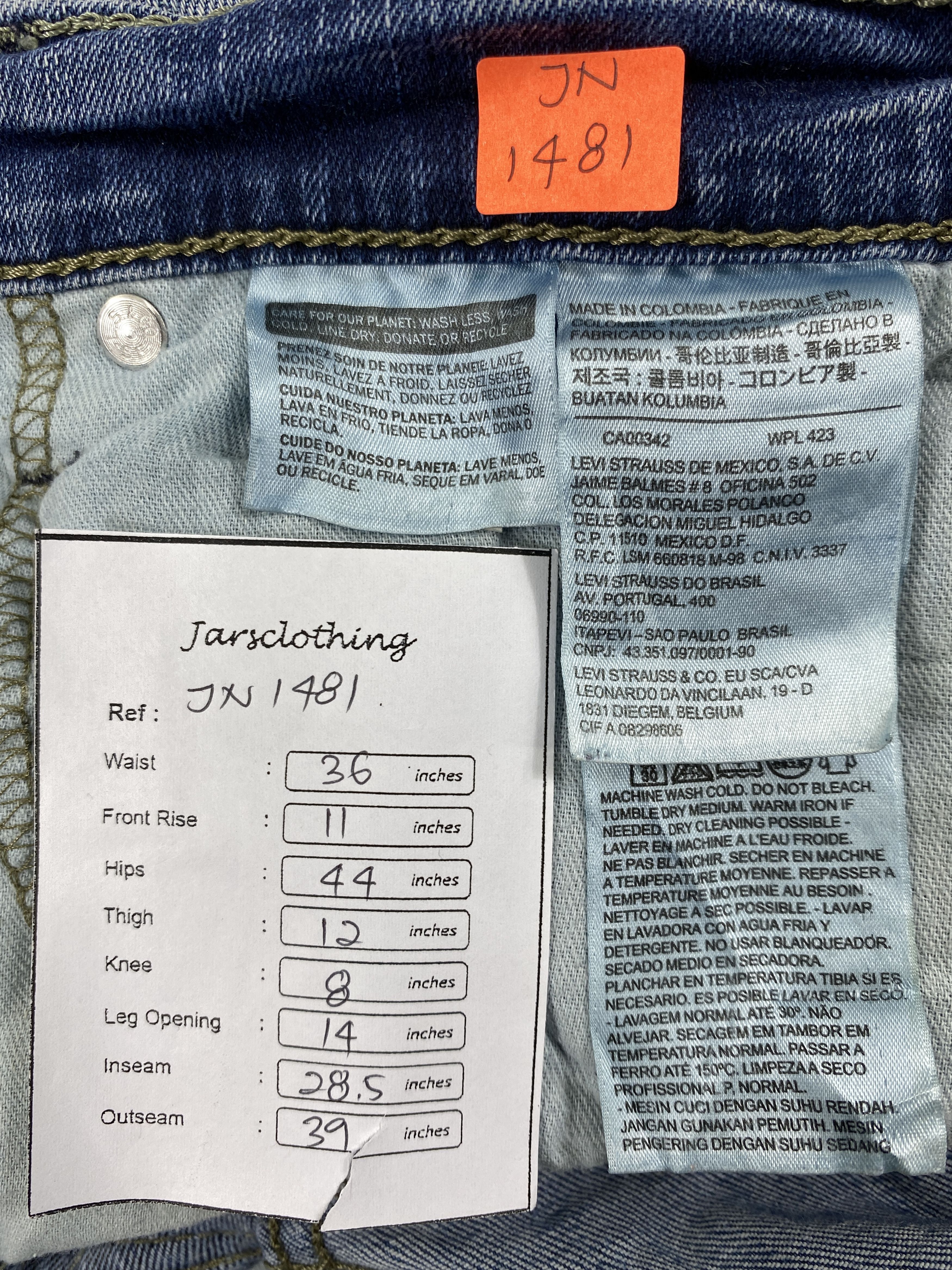 Levi's Vintage Clothing Distressed Blue Vintage Levi's 511 36x28.5 Denim -JN1481 Size US 36 / EU 52 - 8 Thumbnail