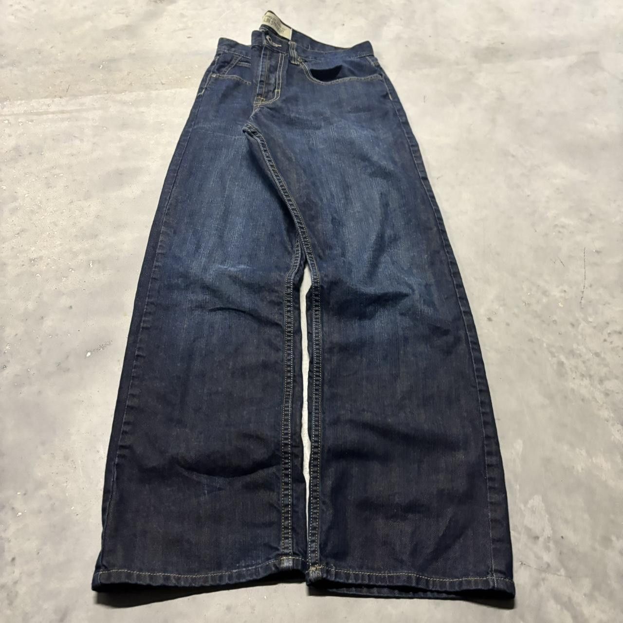 Japanese Brand × Vintage Crazy Vintage Y2K/2000s Grunge Dark Wash Denim Jeans! Size US 32 / EU 48 - 3 Thumbnail