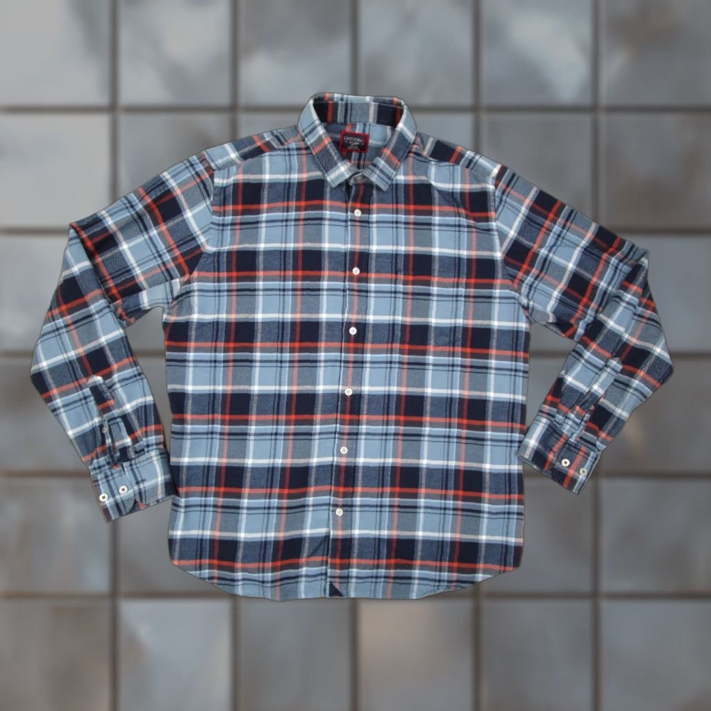 UNTUCKit UNTUCKit Button Up Shirt Mens Extra Large Blue Plaid Slim Fit Flannel Mens Size US XL / EU 56 / 4 - 1 Thumbnail