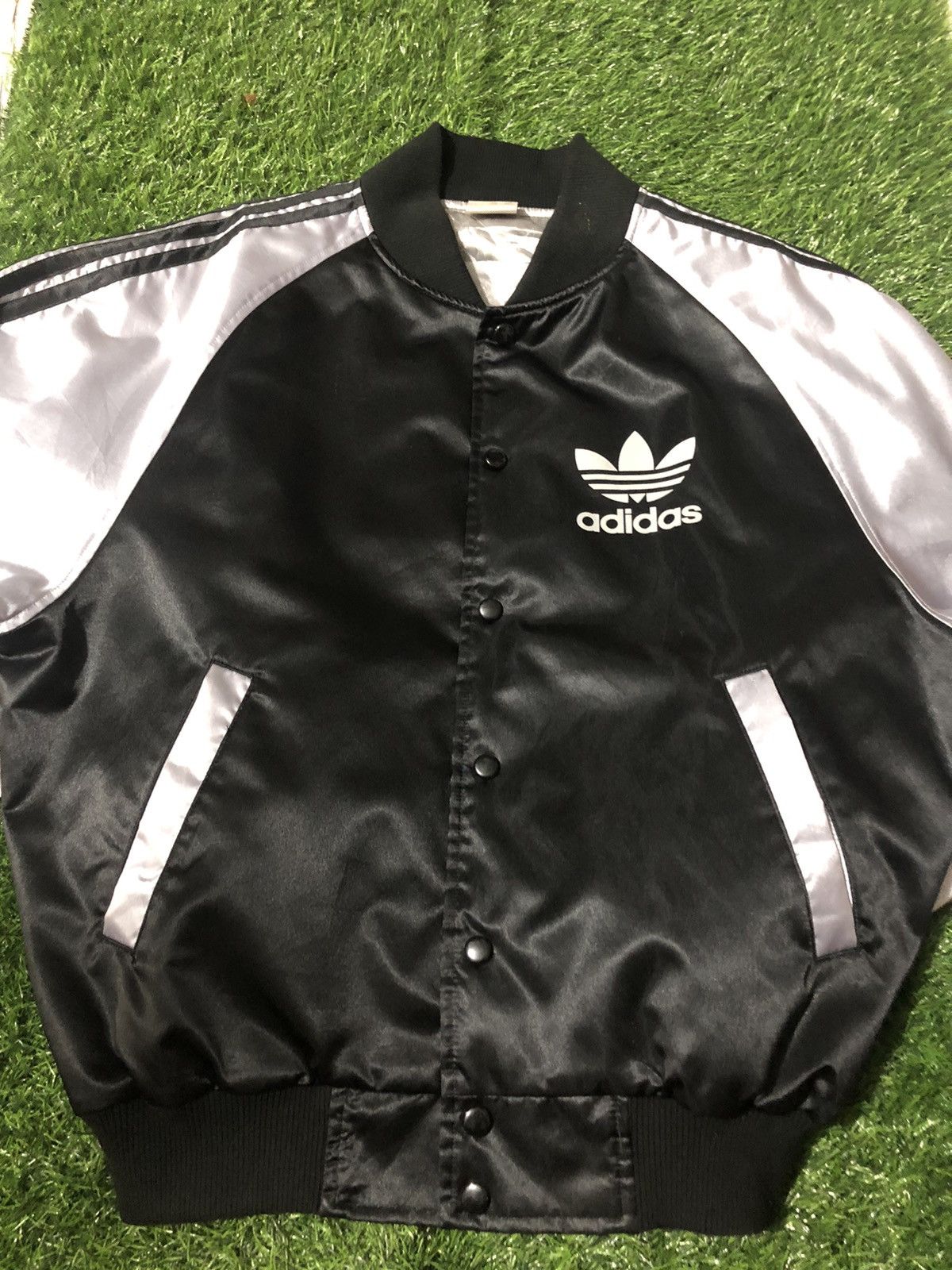 Adidas × Japanese Brand ADIDAS x VARSITY JACKET BLACK SILVER Size US L / EU 52-54 / 3 - 1 Thumbnail