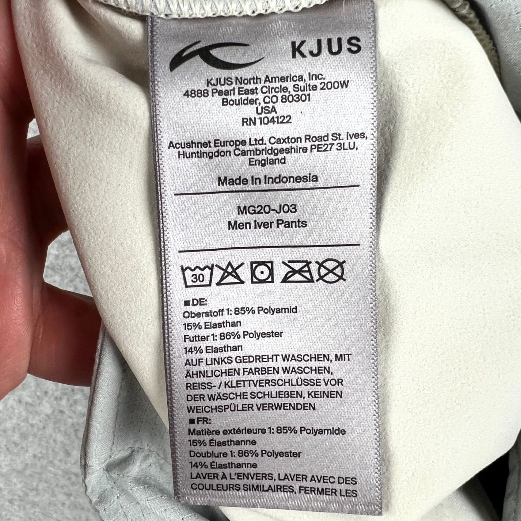 KJUS KJUS Iver Pants Mens 38x32 Beige Tailored Fit Golf Stretch Performance Size US 38 / EU 54 - 4 Thumbnail