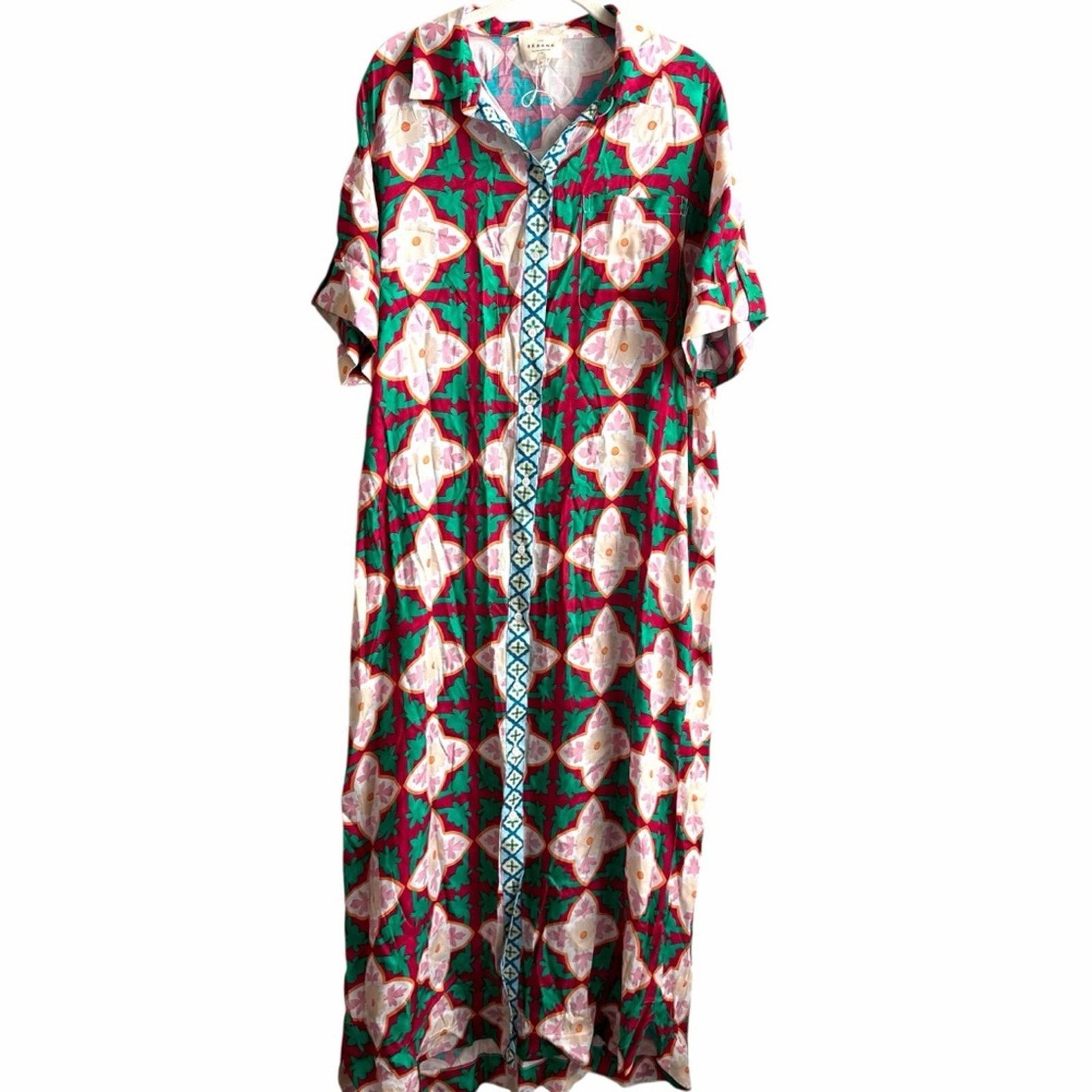 Sezane Sezane “Dora” Floral Tile Print Dress Size M / US 6-8 / IT 42-44 - 3 Thumbnail
