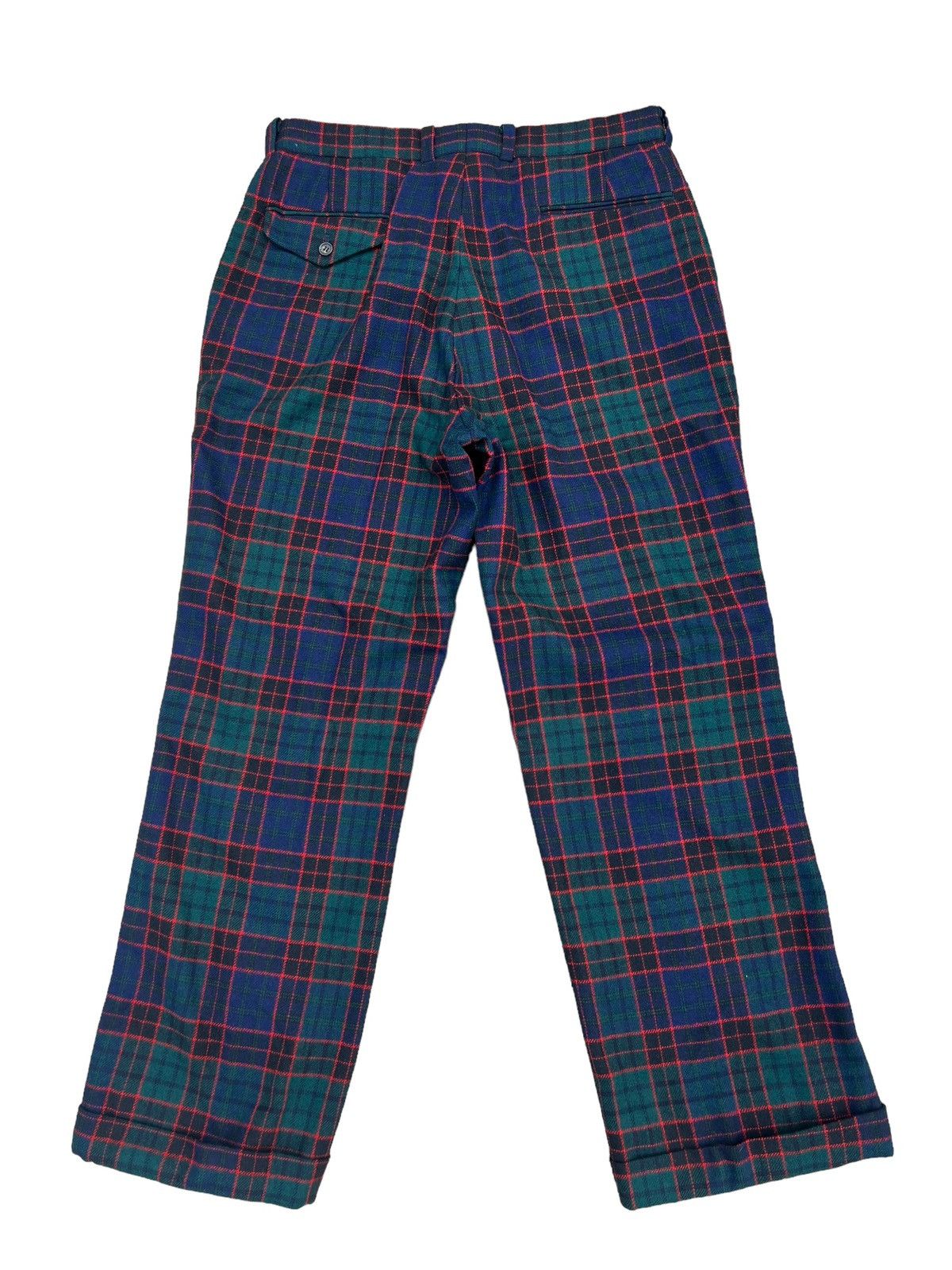 Japanese Brand Vintage 80s VOX Japan Tartan Wool Trouser Checks Pant Size US 31 - 2 Thumbnail