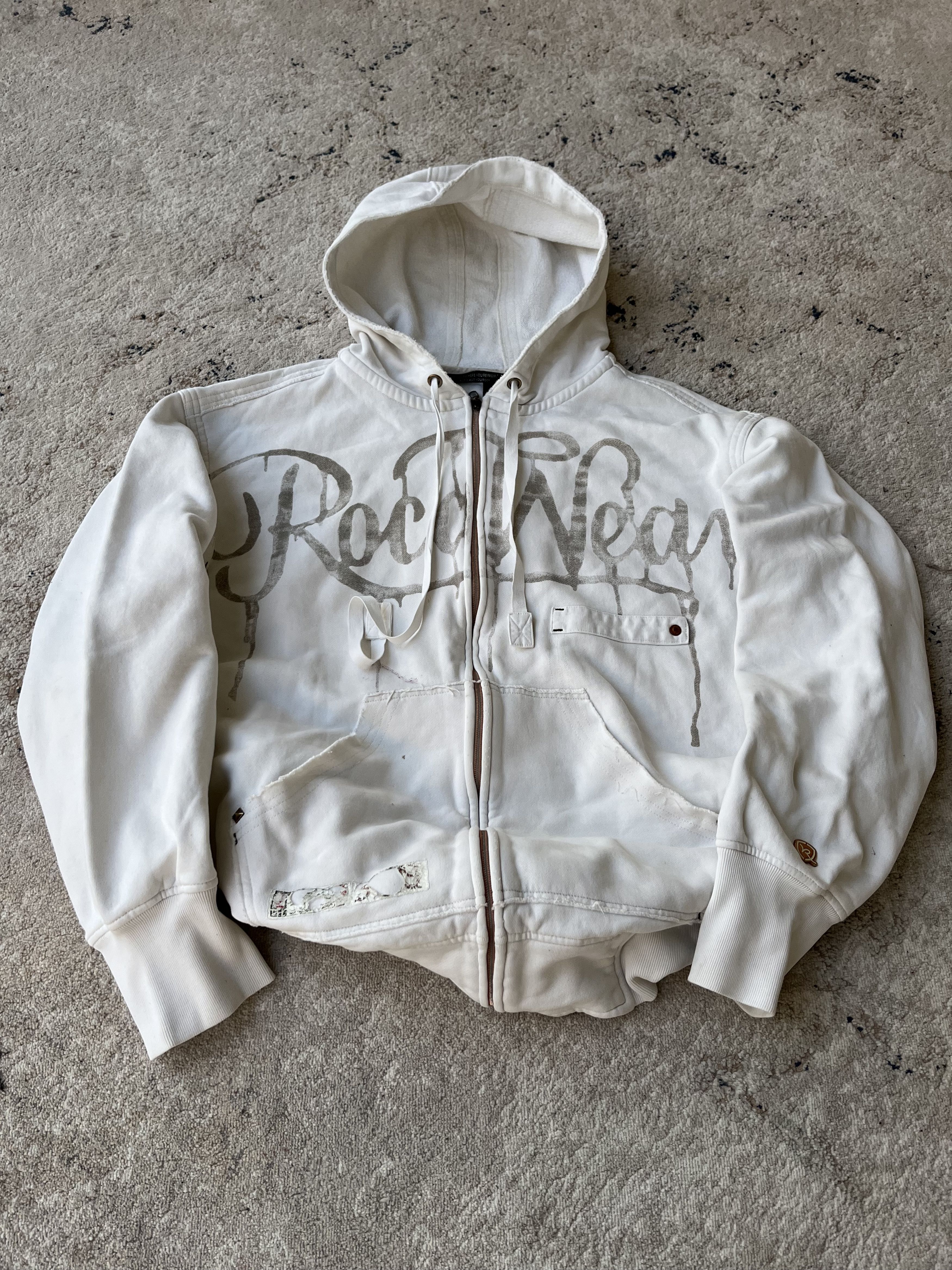 Rocawear VTG CROPPED Y2K ED HARDY STYLE STREETWEAR ROCAWEAR HOODIE Size US M / EU 48-50 / 2 - 2 Thumbnail
