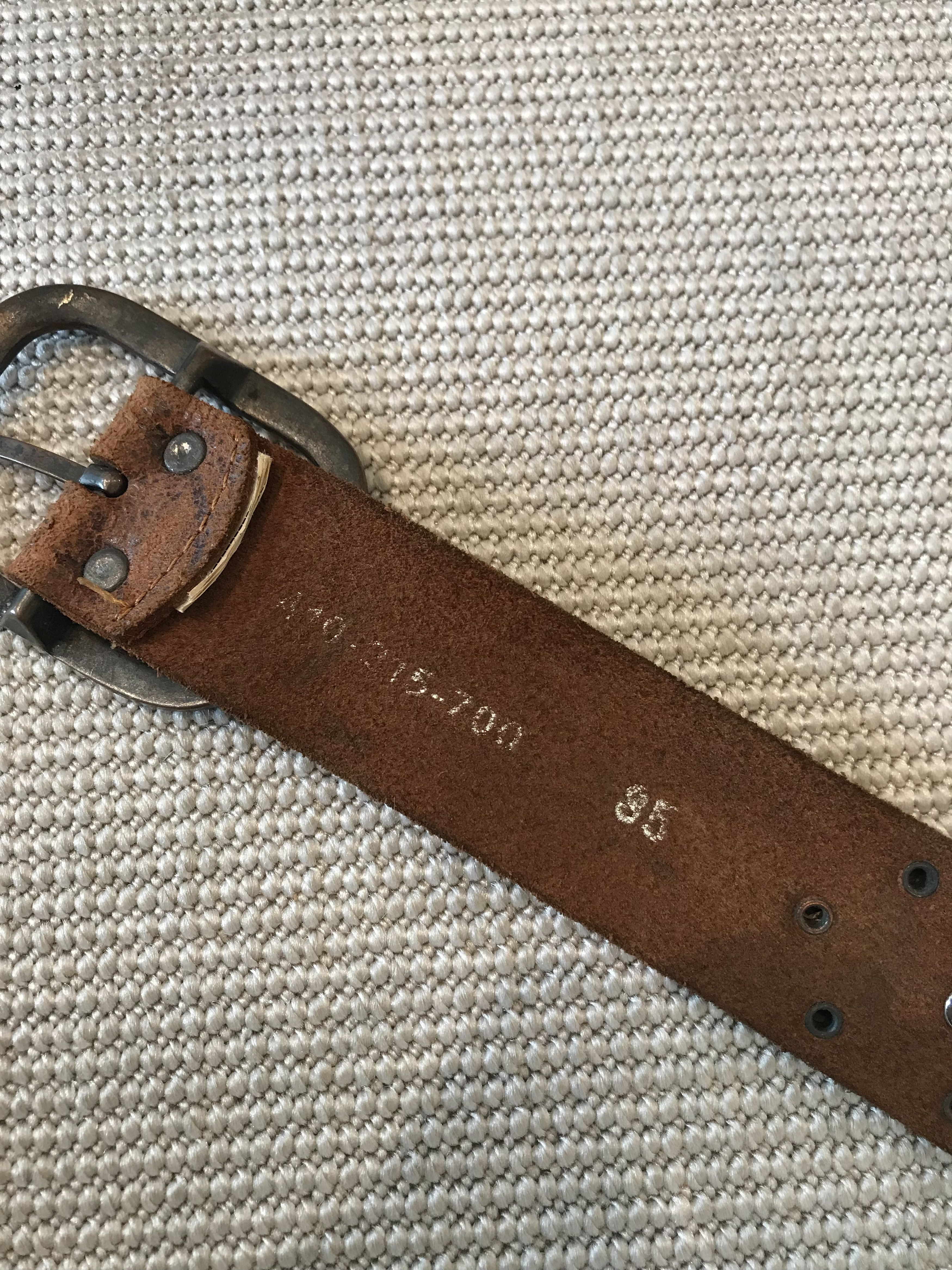 Hollywood Trading Company Vintage Studded leather belt Size 38 - 6 Thumbnail