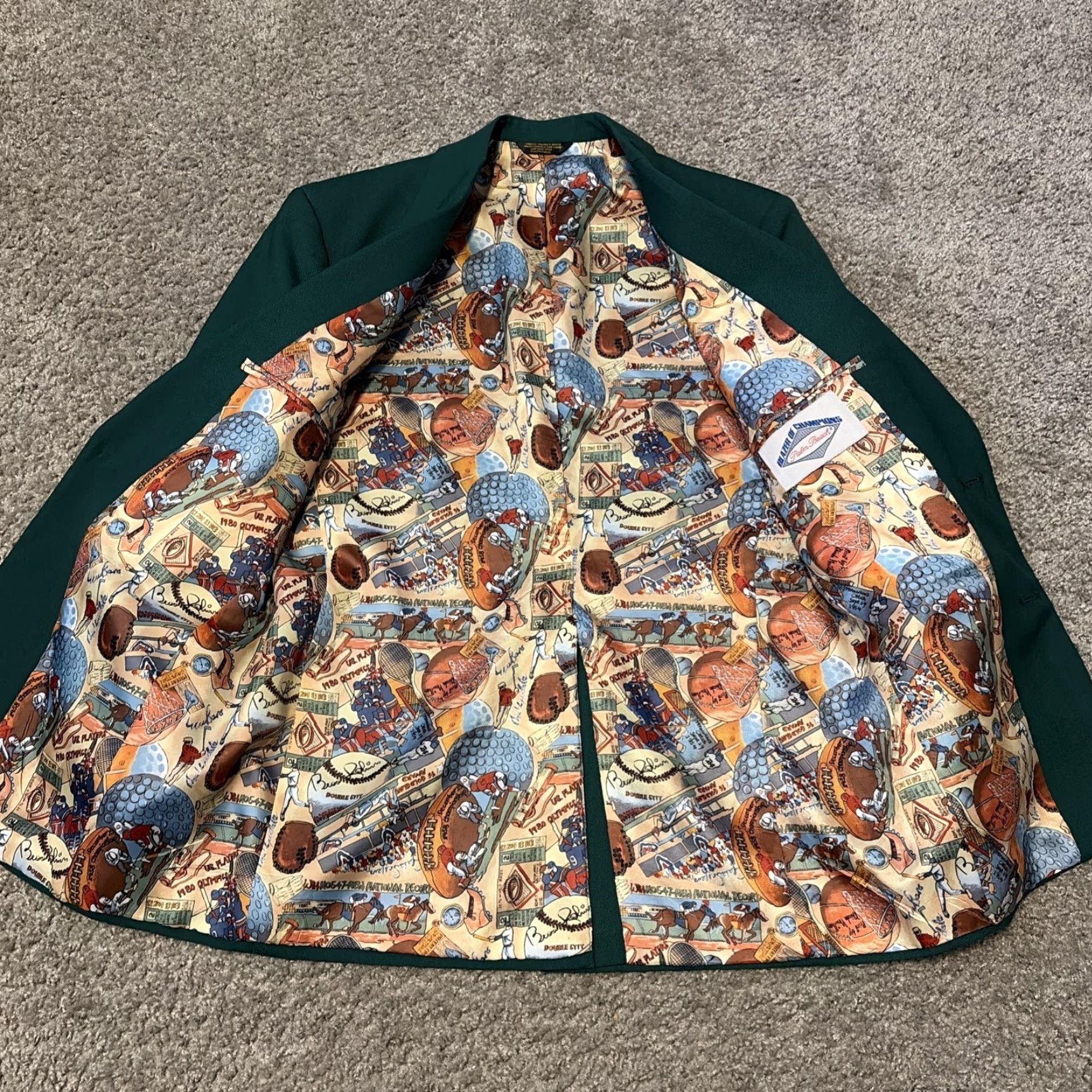 Vintage VINTAGE Palm Beach Blazer Of Champions Green Masters Blazer Jacket 42R Men's Green 2 Piece Beach Regular Mens Size 42R - 7 Thumbnail