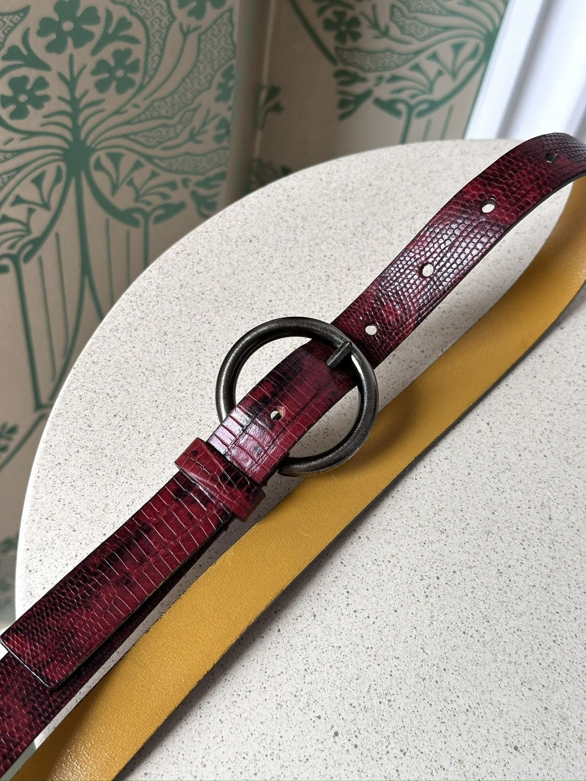 Miu Miu 1999 MIU MIU Logo Red Python Leather Belt wmns Size: 75/30 Size ONE SIZE - 19 Thumbnail