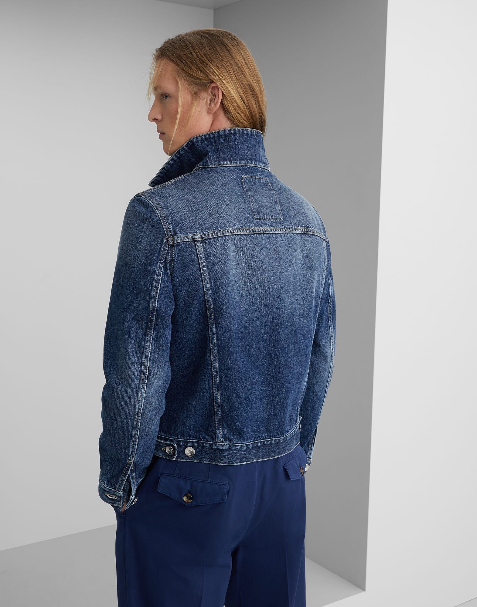 Brunello Cucinelli Denim Jacket in Open Blue Size US S / EU 44-46 / 1 - 2 Thumbnail