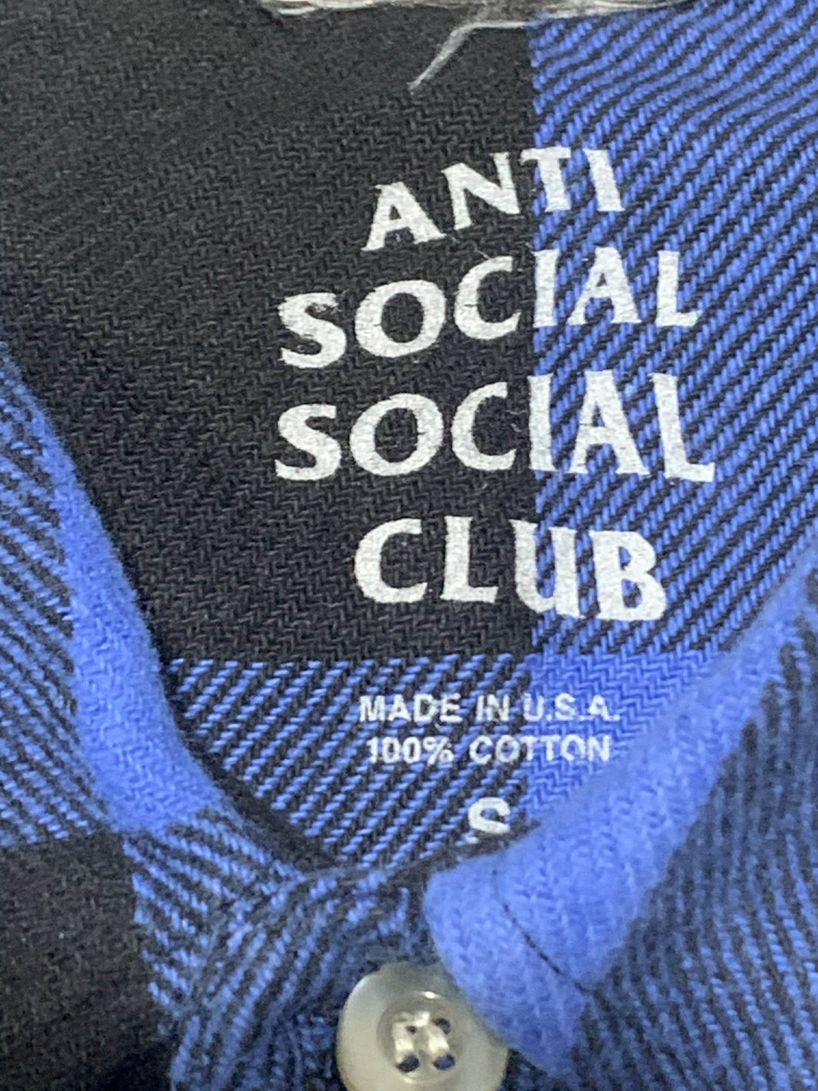 Anti Social Social Club Anti Social Social Club Blue Black Plaid BLUR Flannel Size US S / EU 44-46 / 1 - 6 Thumbnail
