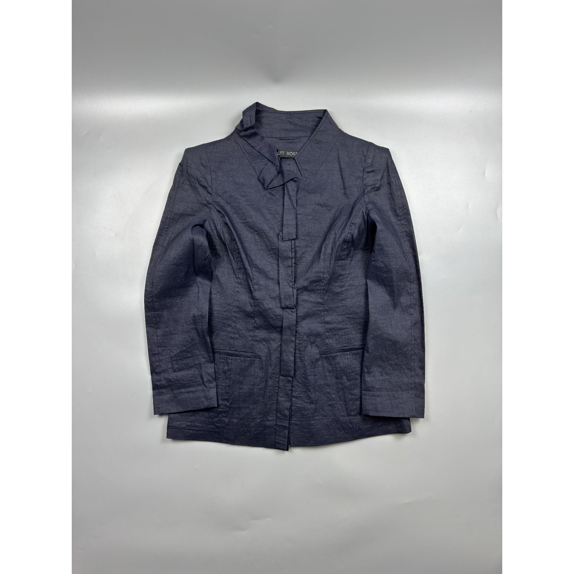 Other Annet Rostel Linen Blend Blue Designer Blazer (Y1179) Size M / US 6-8 / IT 42-44 - 1 Thumbnail