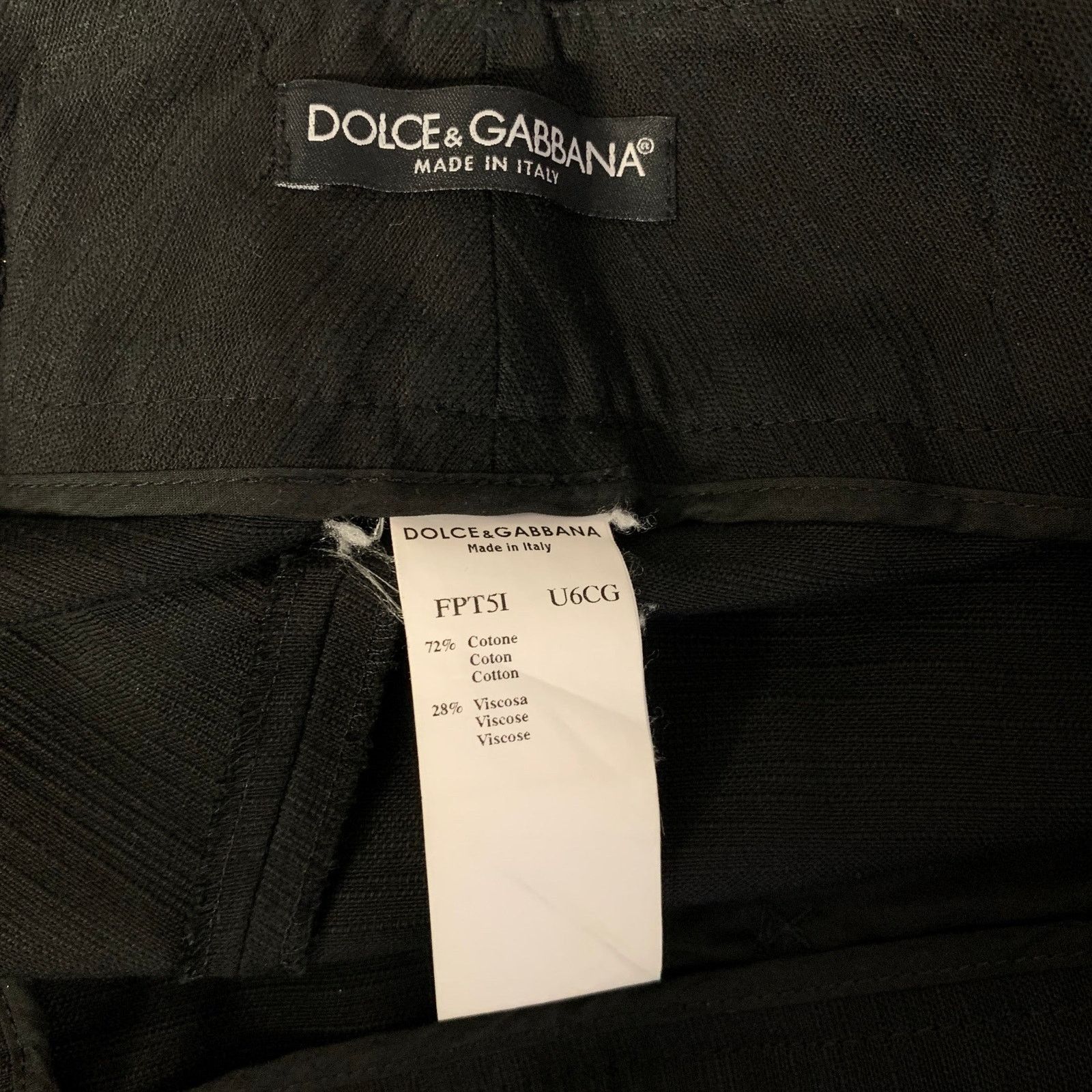 Dolce & Gabbana DOLCE & GABBANA Size 34 Black Cotton Blend Capri Dress Pants Size US 34 / EU 50 - 5 Thumbnail
