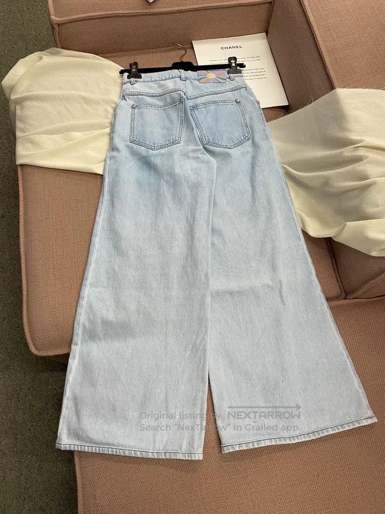 Chanel Chanel 24C blue gradient denim wide-leg trousers Size 42" / US 20 - 4 Thumbnail
