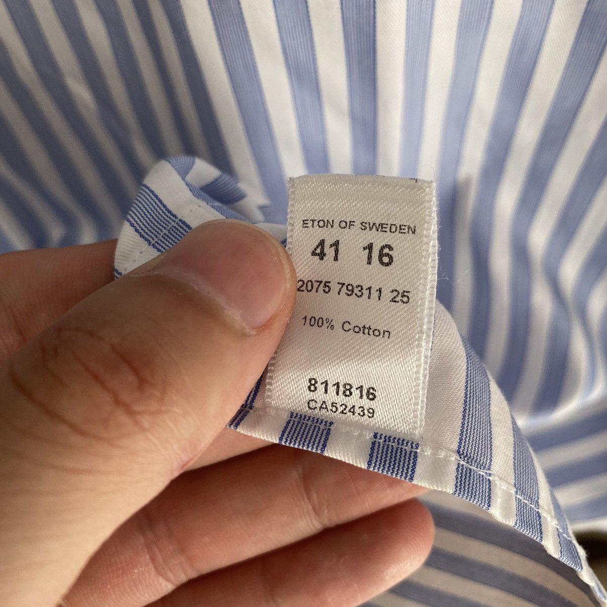 Eton Eton Contemporary Blue Button Up Long Sleeve Shirt Size US M / EU 48-50 / 2 - 8 Thumbnail