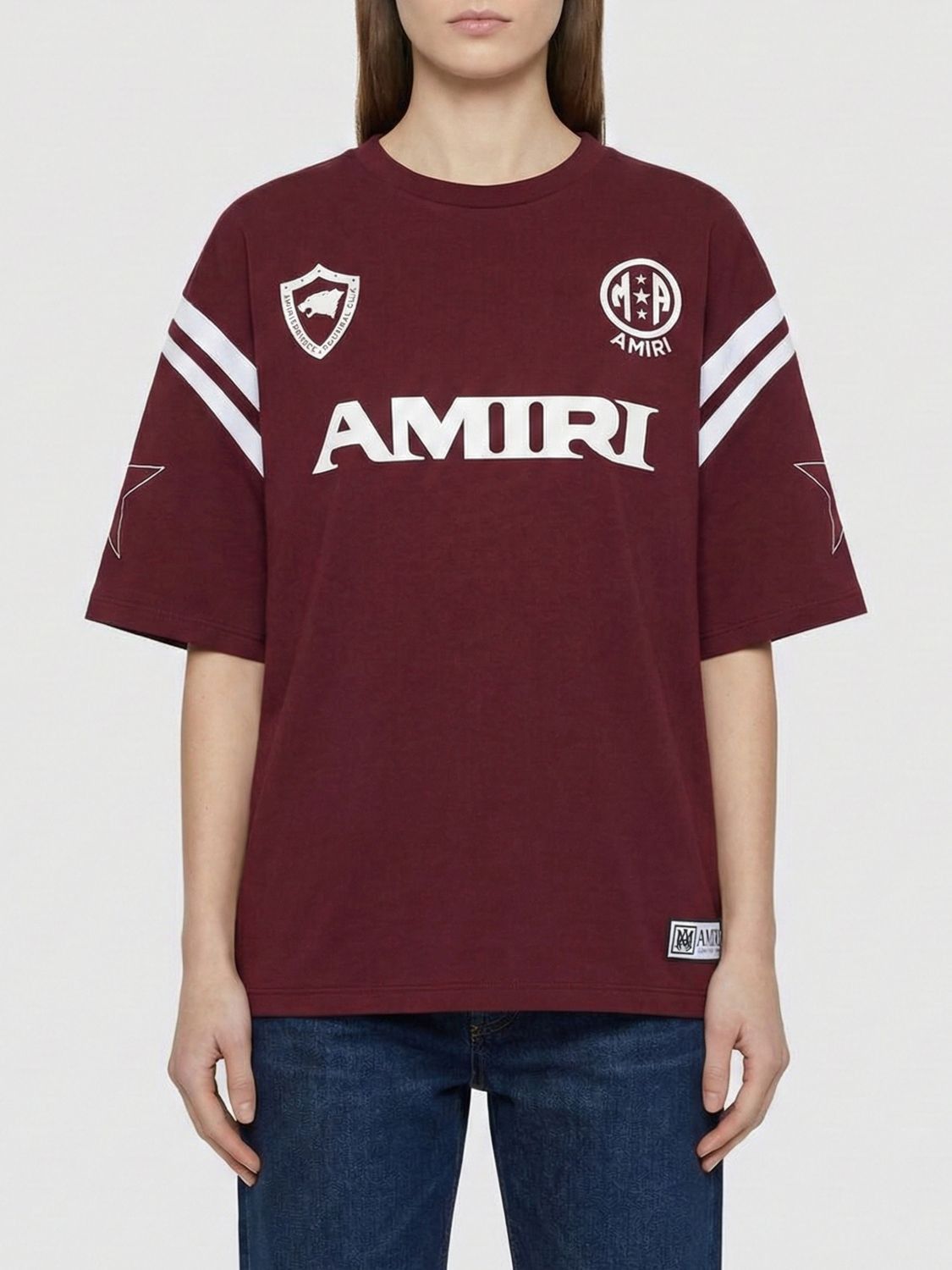 Amiri Amiri T-Shirt Woman Burgundy Size S / US 4 / IT 40 - 1 Thumbnail