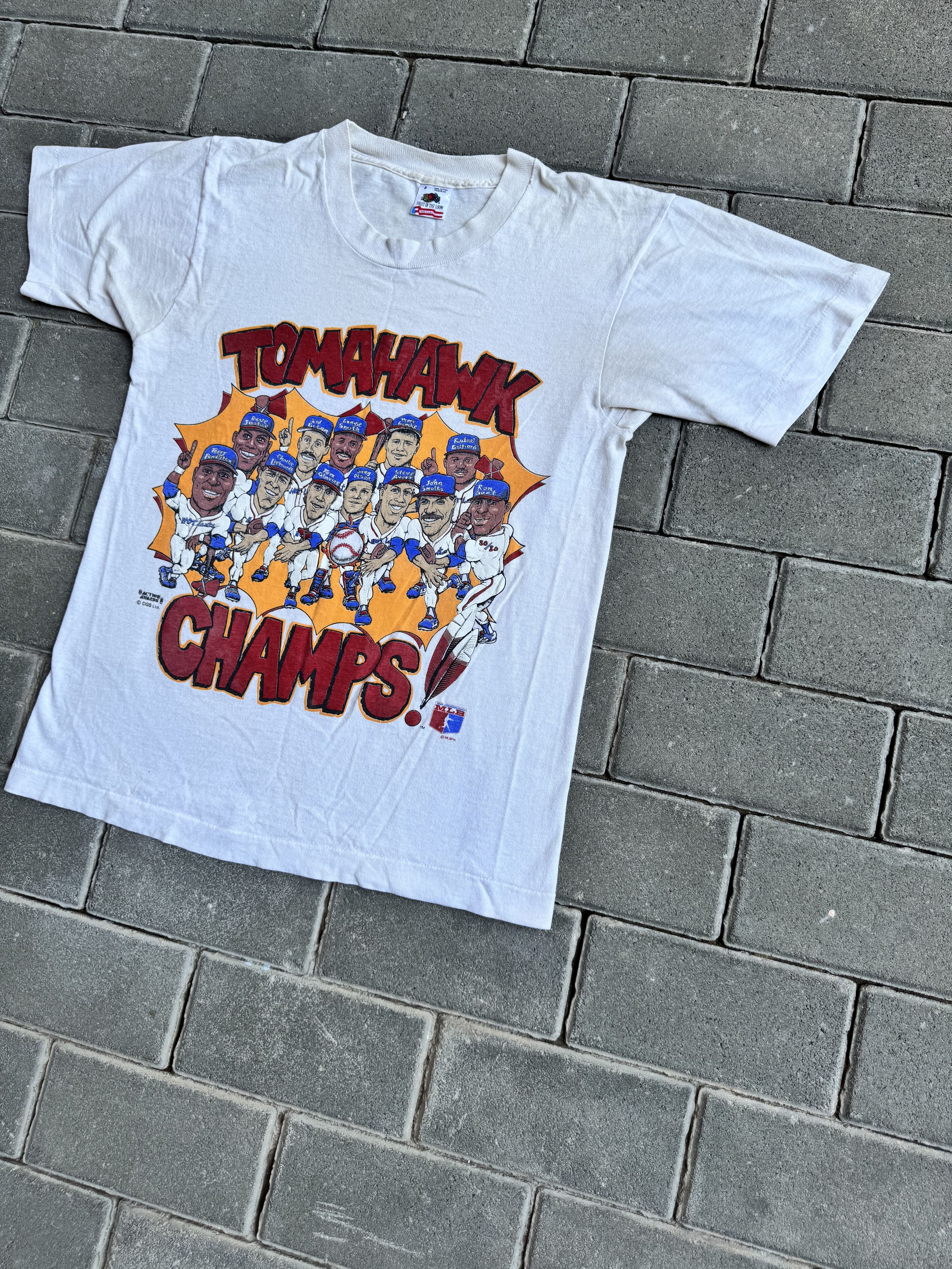 Vintage Vintage Atlanta Braves Tomahawk Champs 1991 T-Shirt Size US S / EU 44-46 / 1 - 3 Thumbnail