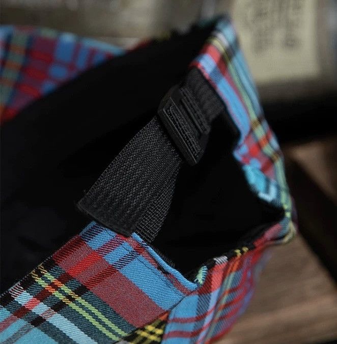 Japanese Brand Retro punk y2k colourful check plaid tartan cap hat Size ONE SIZE - 5 Thumbnail
