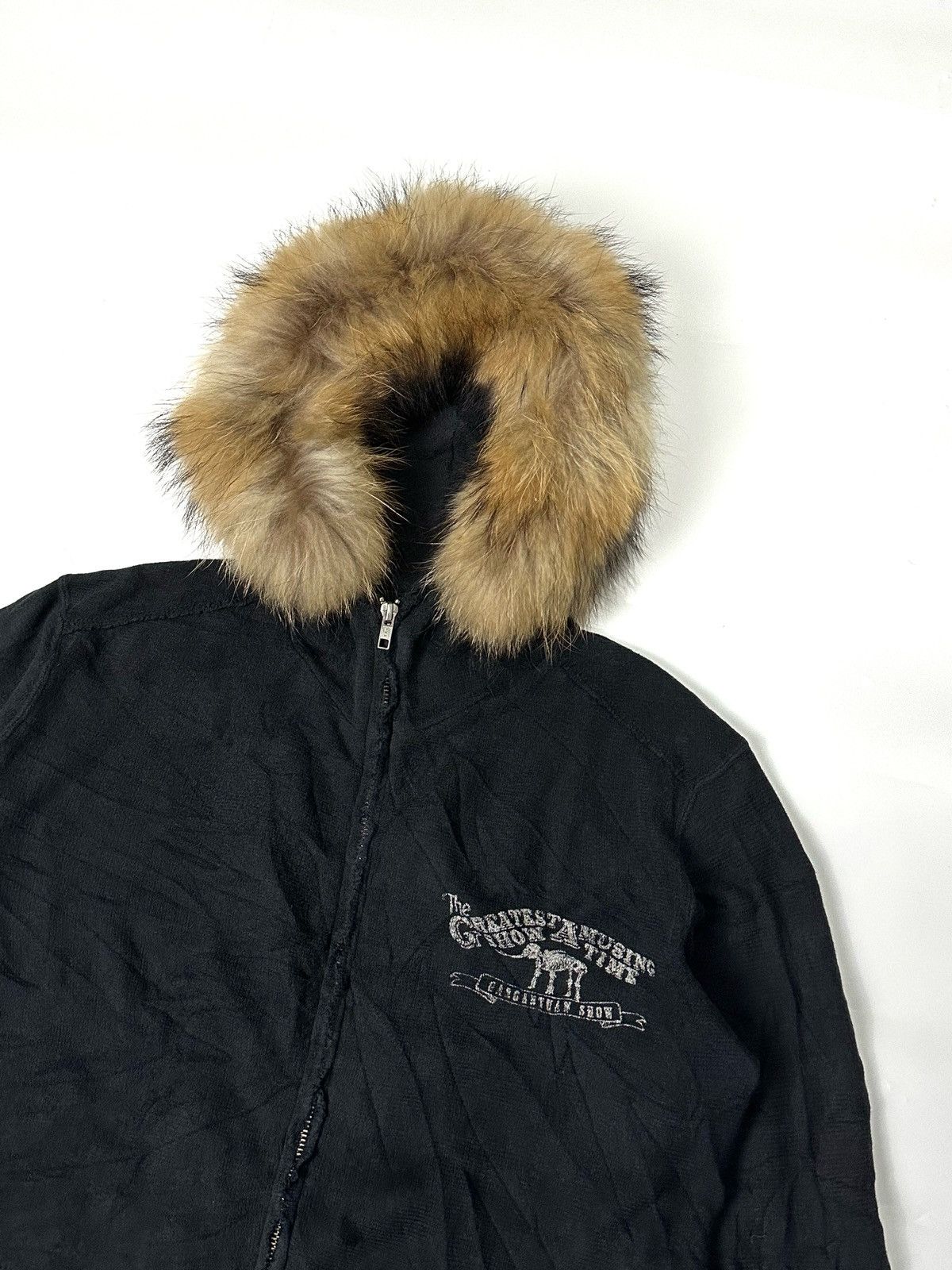 Japanese Brand Distressed fur hoodie skulls poem ifsix lgb style Size US L / EU 52-54 / 3 - 4 Thumbnail