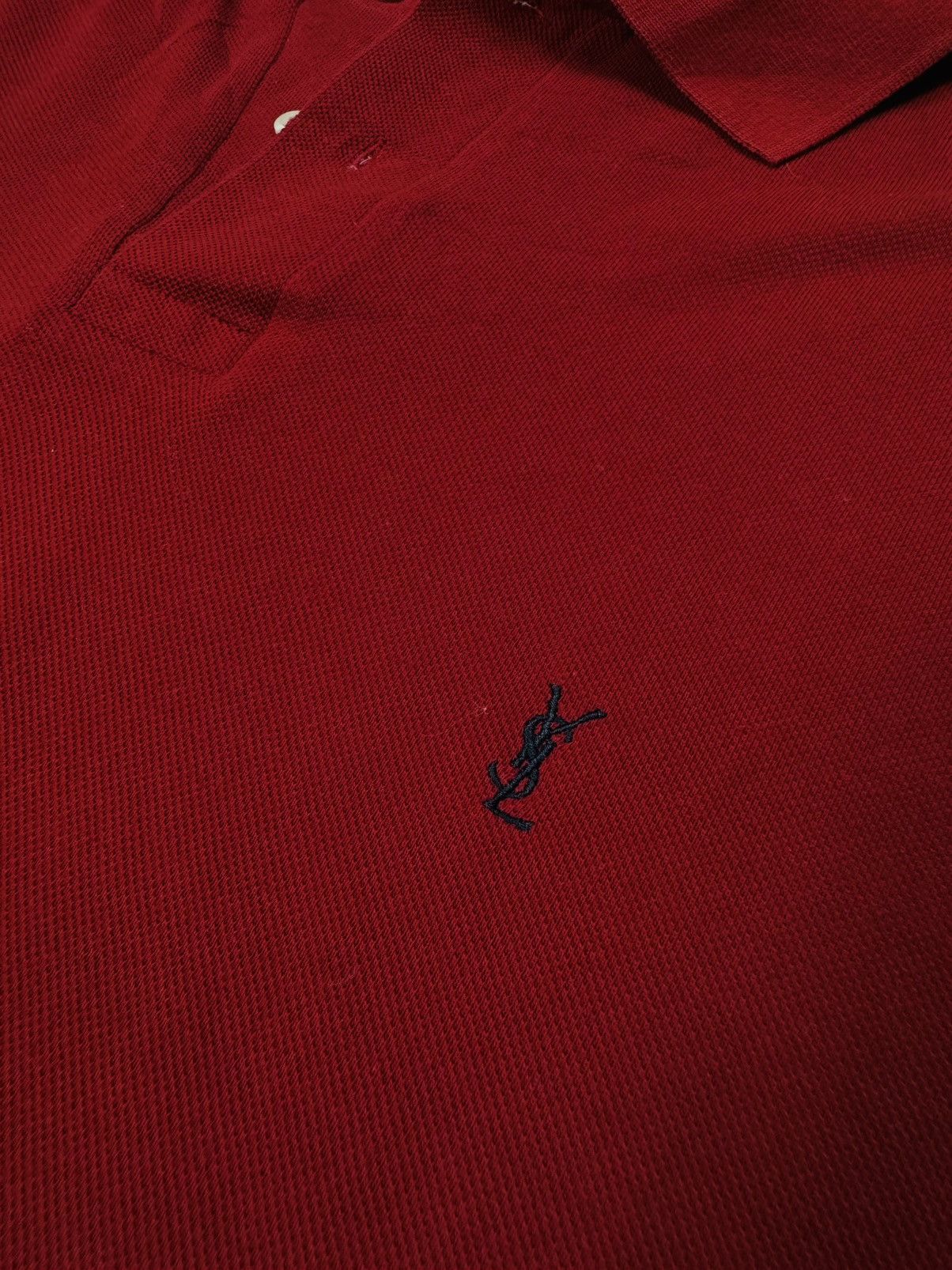 Vintage × Yves Saint Laurent Yves Saint Laurent Polo shirt Red Vintage XXL Size US XXL / EU 58 / 5 - 4 Thumbnail