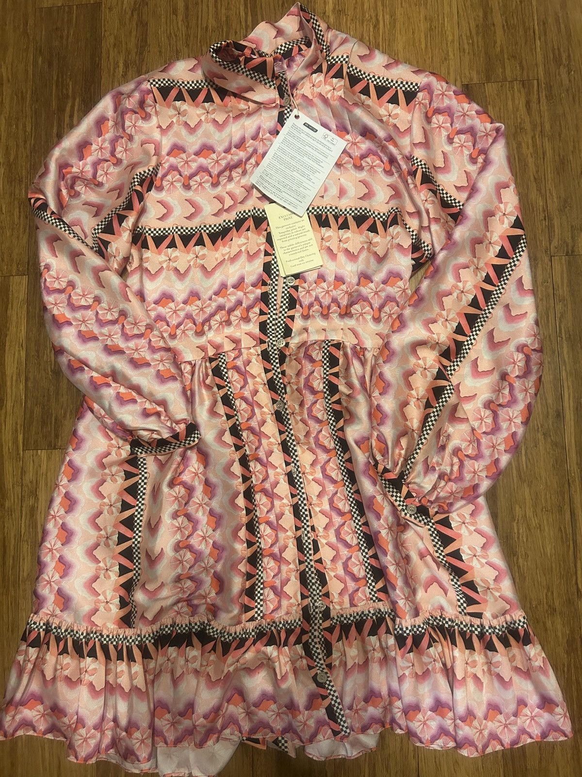 Temperley London Temperley London Phlox Print Mini Dress Peach Amber UK10/US6 Size M / US 6-8 / IT 42-44 - 5 Thumbnail