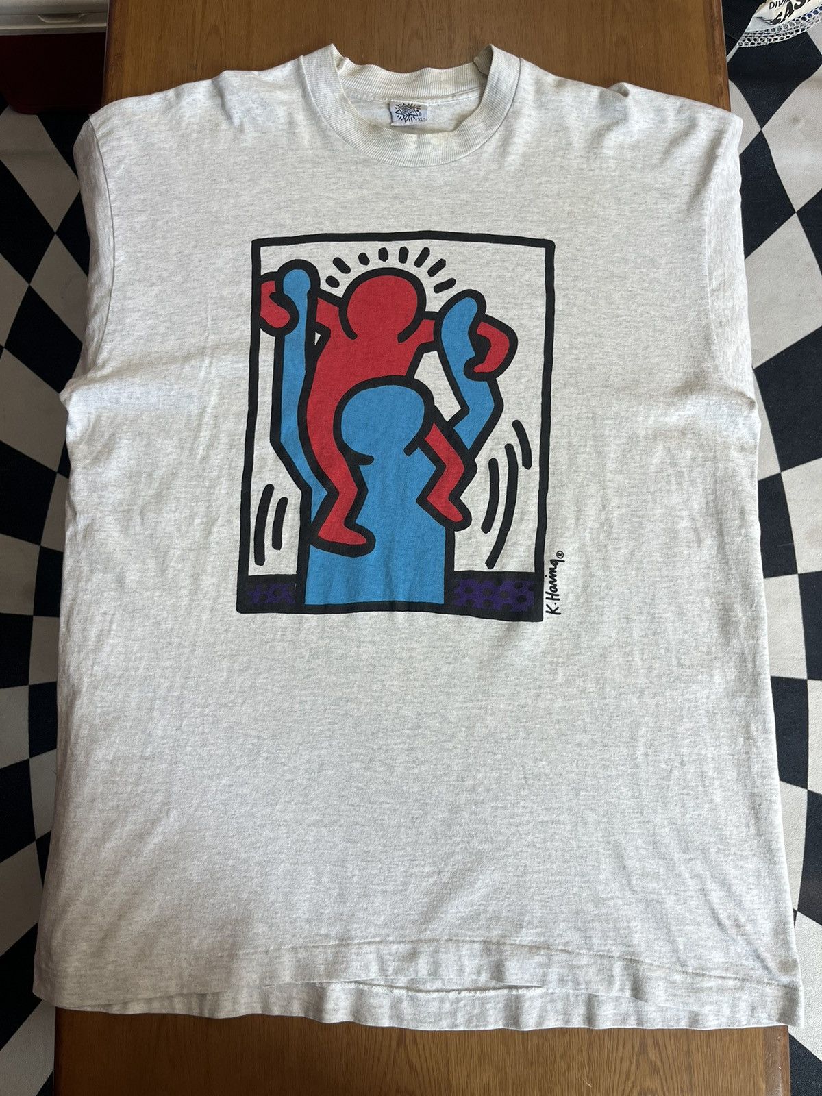 Arts & Science Vintage Keith Haring 80’s Pop Shop Art Tshirt Size US XL / EU 56 / 4 - 3 Thumbnail