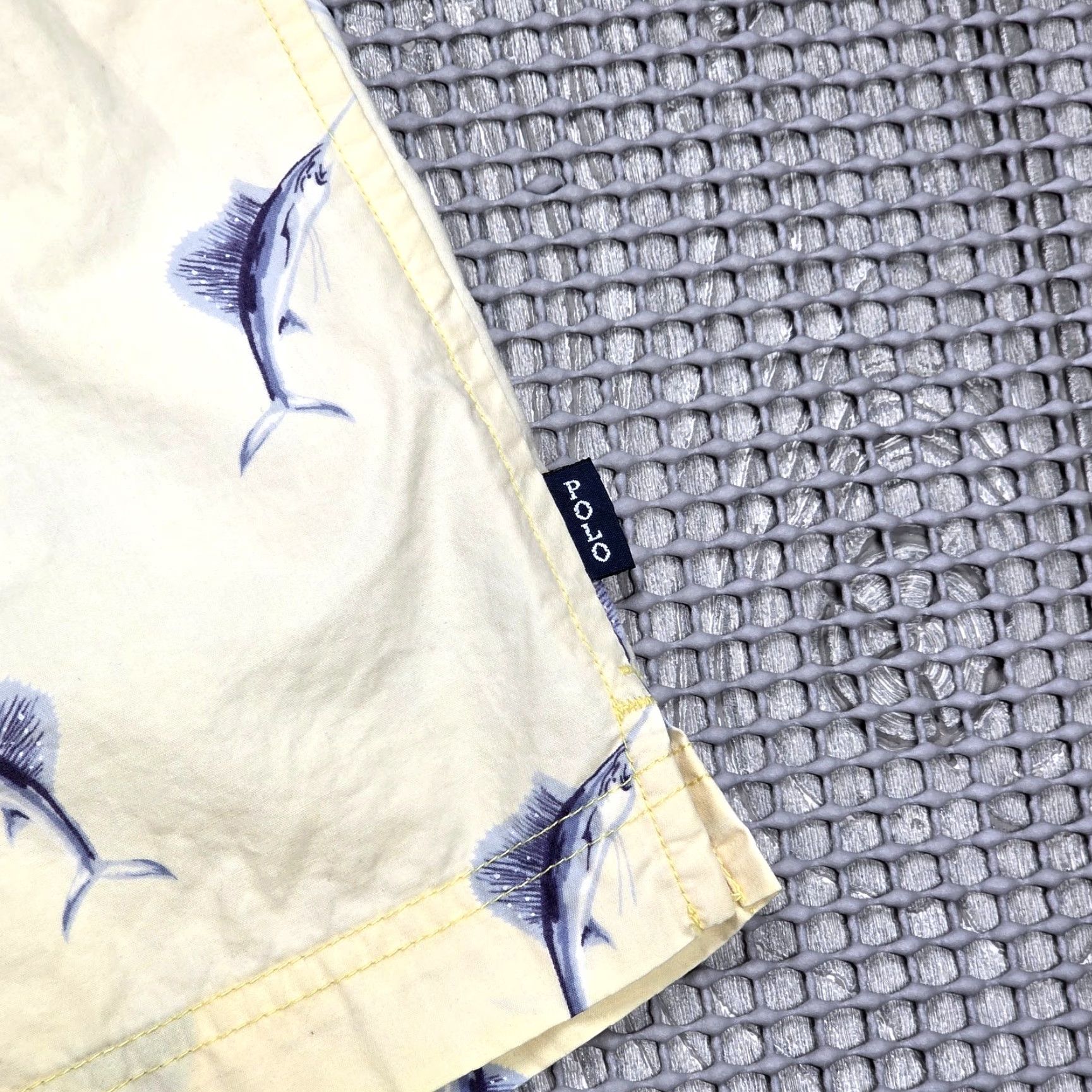 Vintage VINTAGE Polo Sport Shirt Shorts S Yellow 90s Shark Swordfish Print Trunks Mens Size US S / EU 44-46 / 1 - 5 Thumbnail