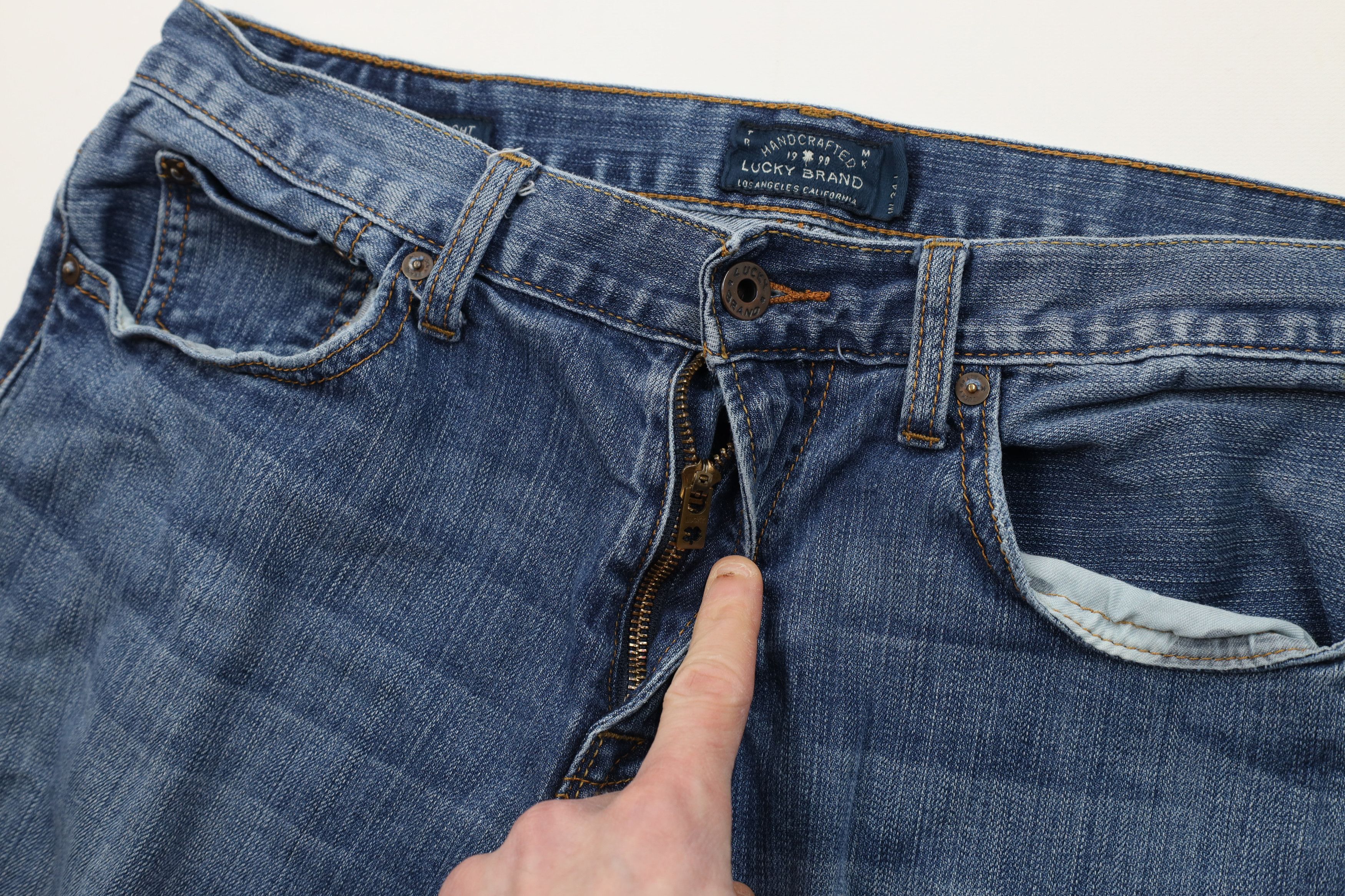 Lucky Brand Vintage Y2K Lucky Brand Straight Leg Denim Jeans Blue Size US 34 / EU 50 - 8 Thumbnail